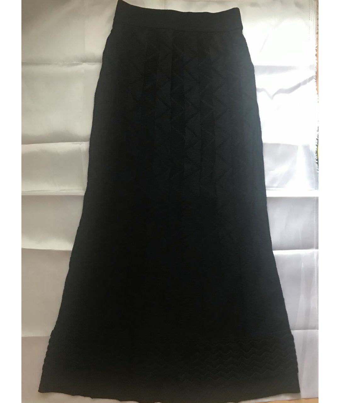 MISSONI Черная шерстяная юбка макси, фото 5