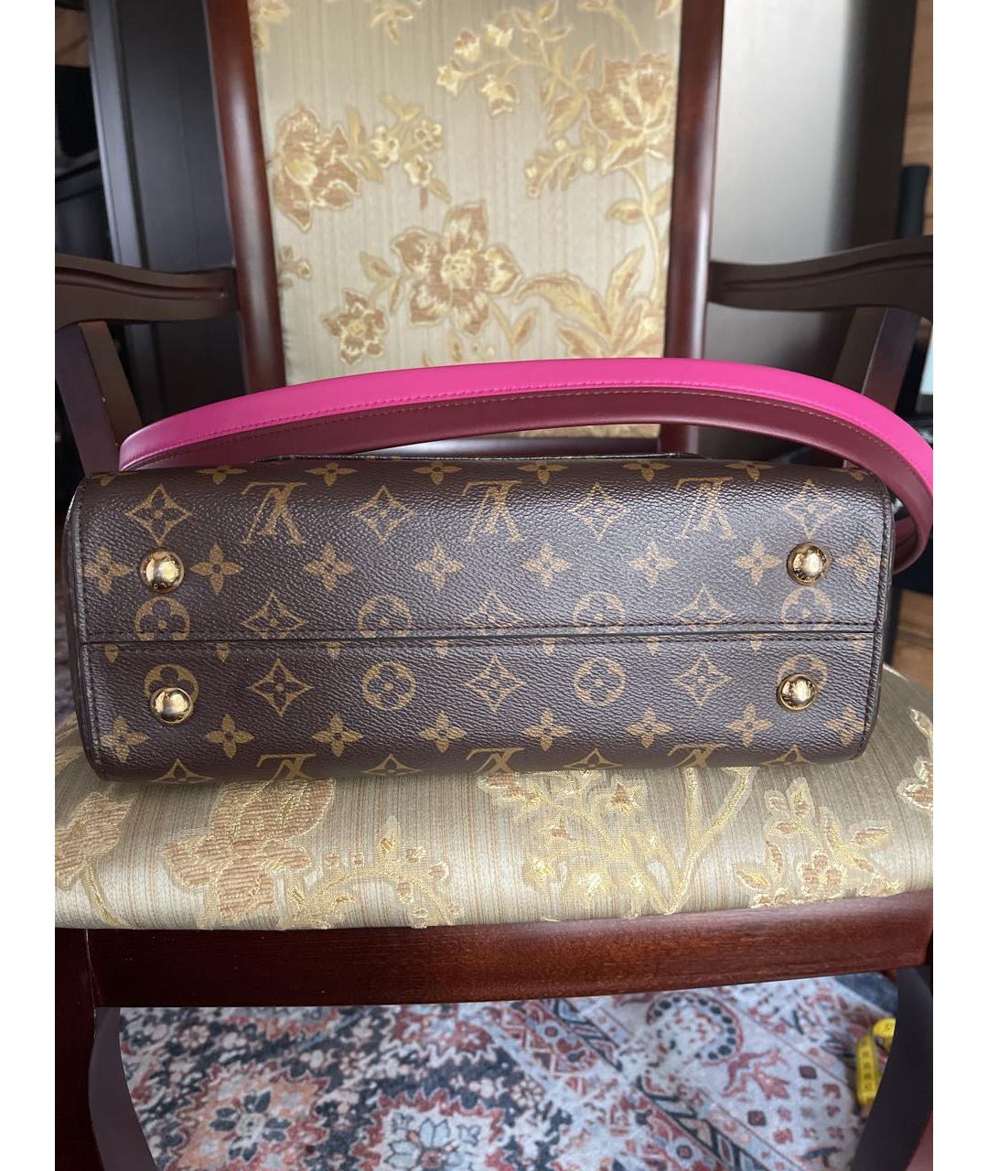 LOUIS VUITTON PRE-OWNED Коричневая сумка с короткими ручками, фото 4