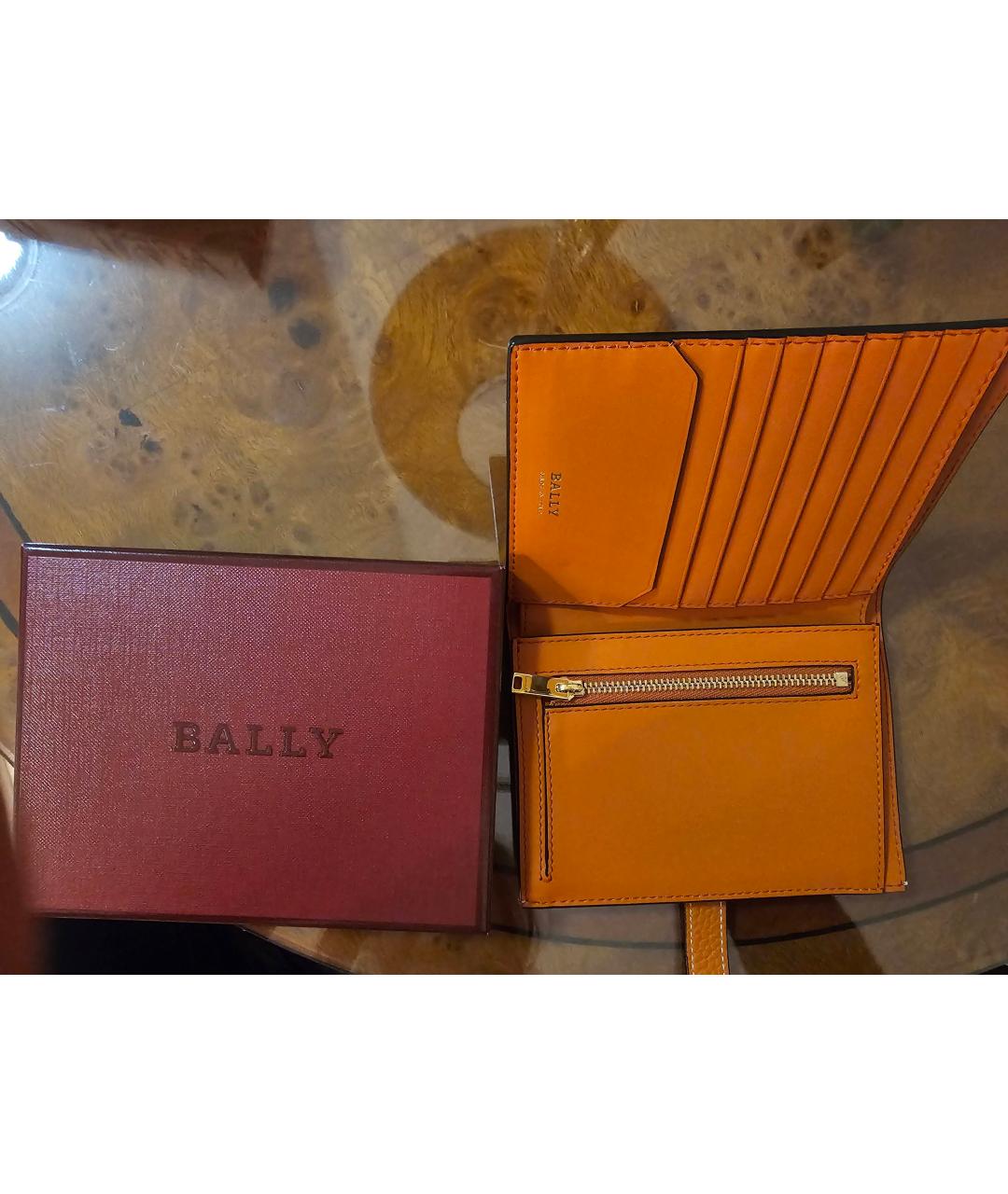 BALLY Оранжевый кожаный кошелек, фото 3