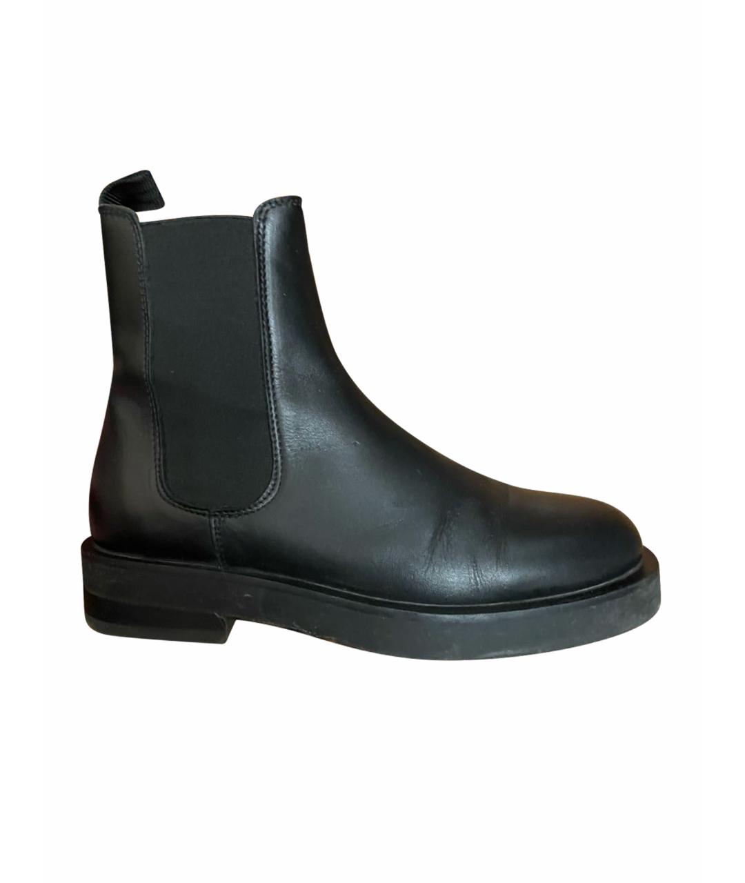 ARKET Черные кожаные ботинки, фото 1