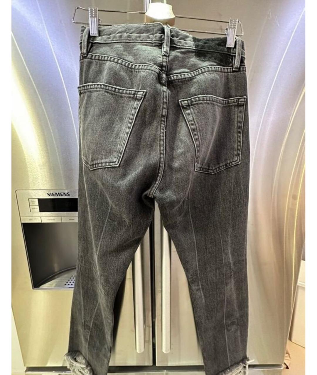 FRAME Антрацитовые хлопковые джинсы слим, фото 2