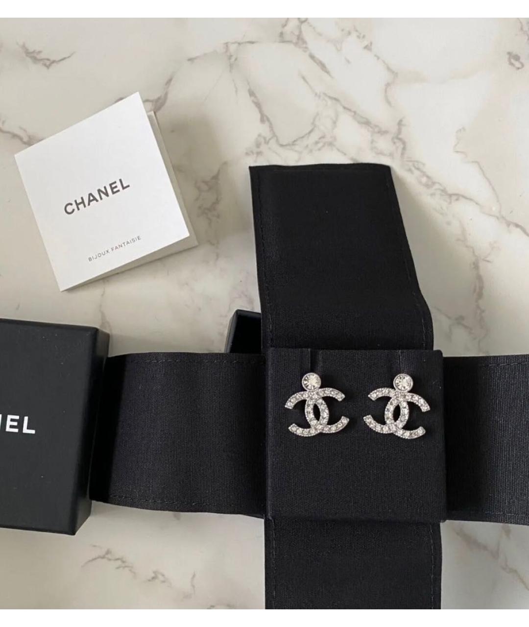 CHANEL Серебряные металлические серьги, фото 3