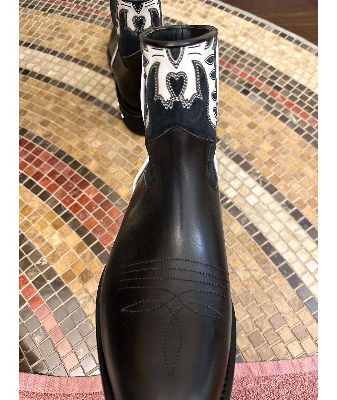 LOUIS VUITTON Черные кожаные высокие ботинки, фото 7