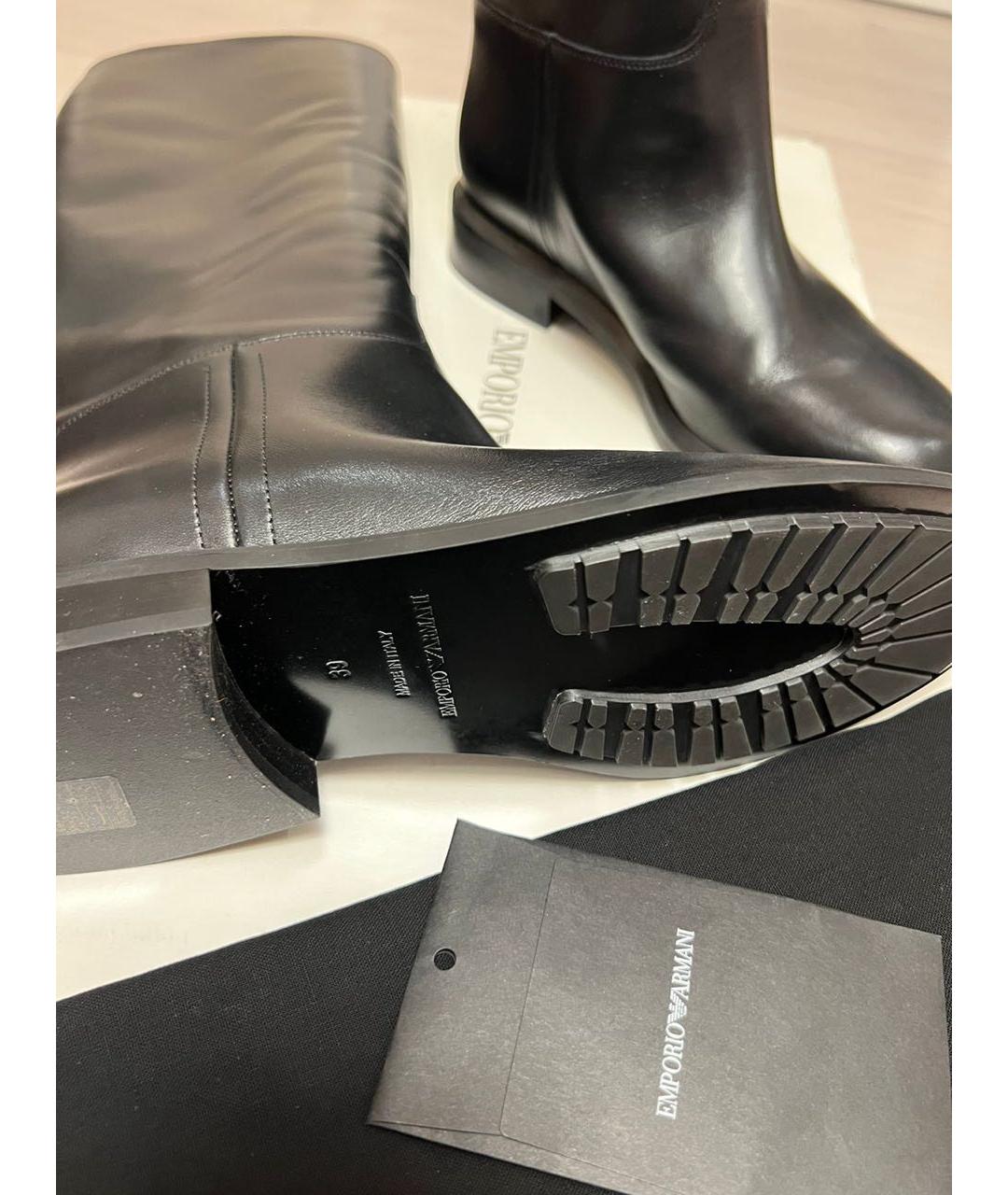 Armani knee hot sale high boots