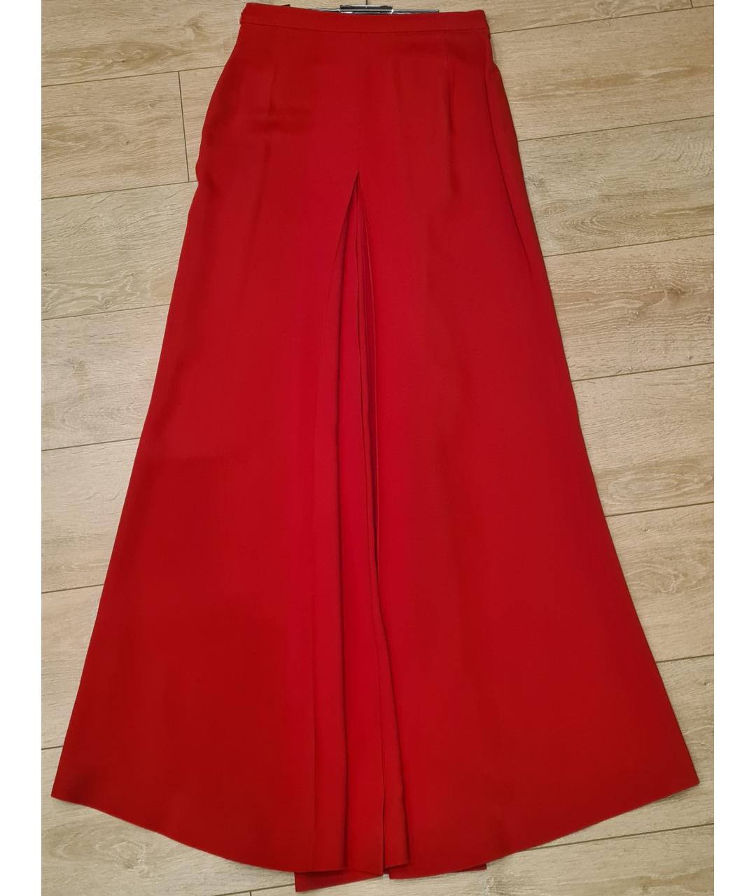 GIANFRANCO FERRE Красная ацетатная юбка макси, фото 2