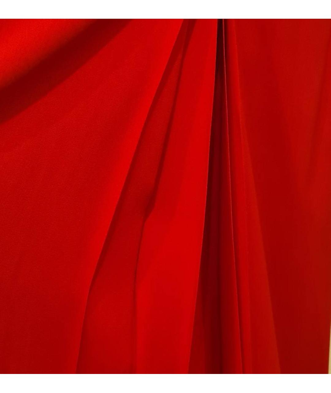 GIANFRANCO FERRE Красная ацетатная юбка макси, фото 5