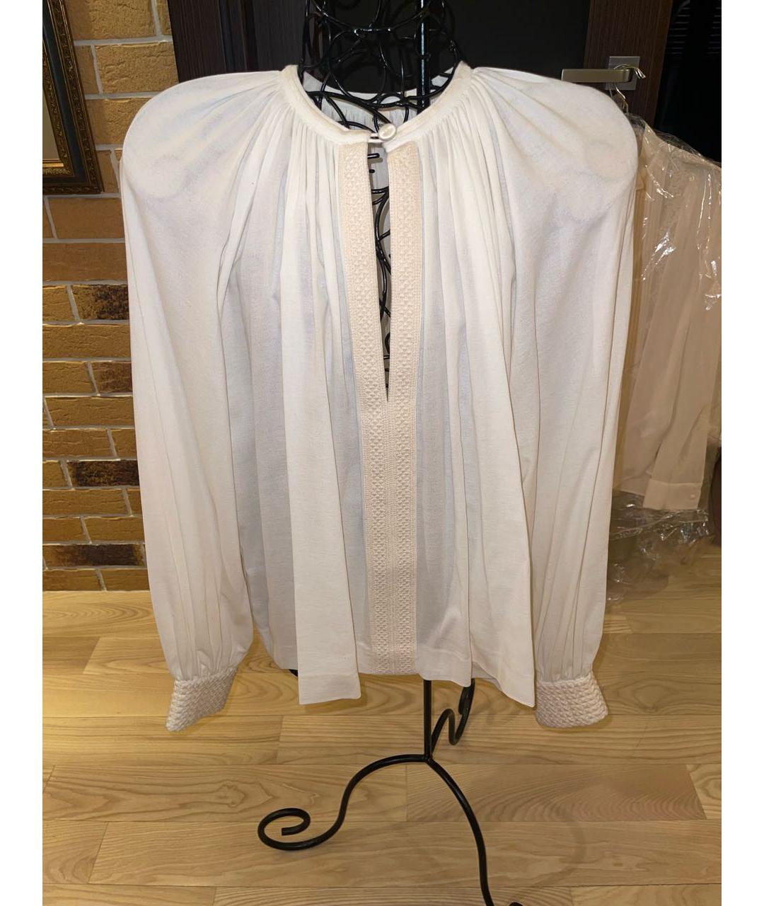 HERMES PRE-OWNED Белая хлопковая блузы, фото 7