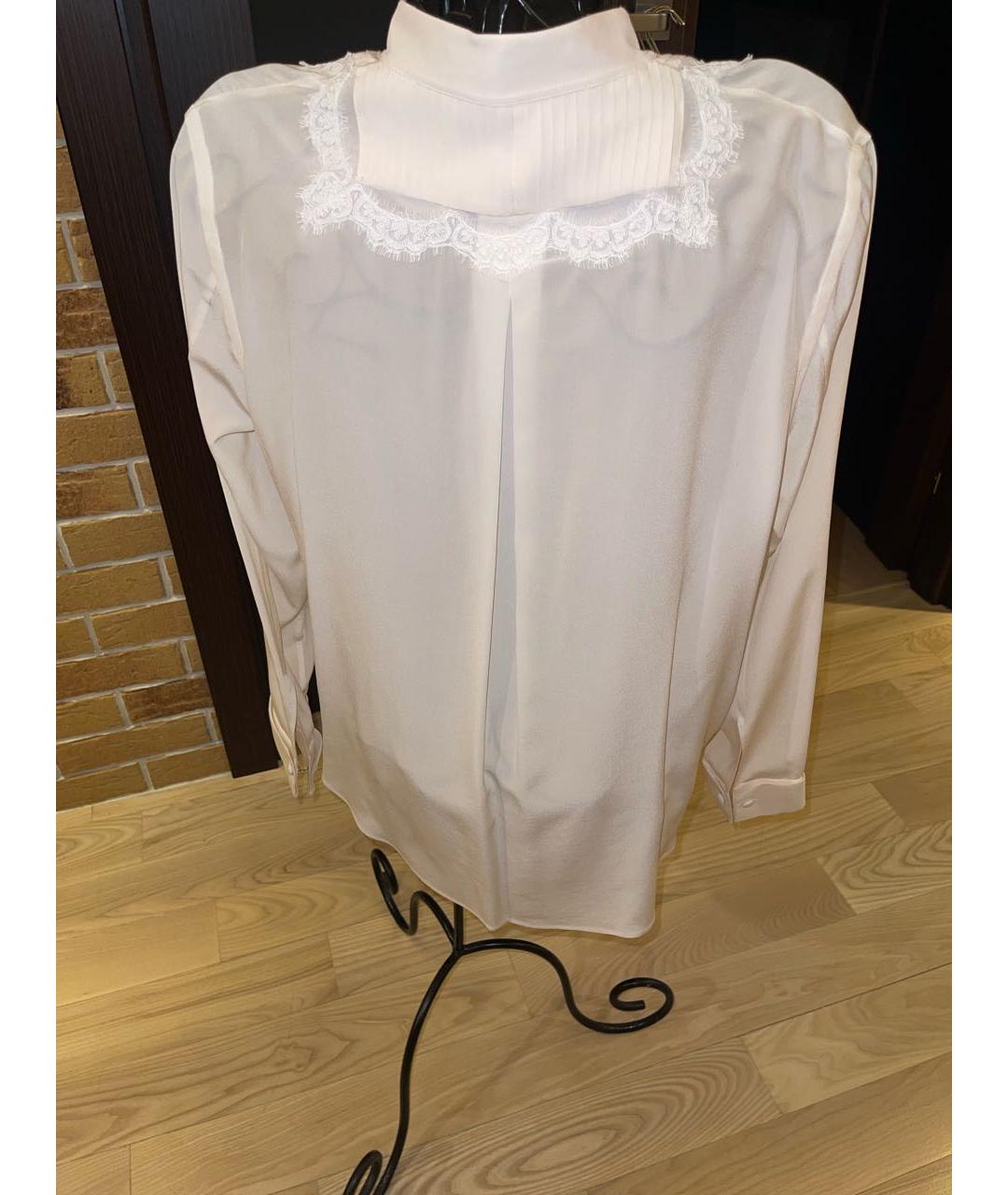 GIVENCHY Белая шелковая блузы, фото 2