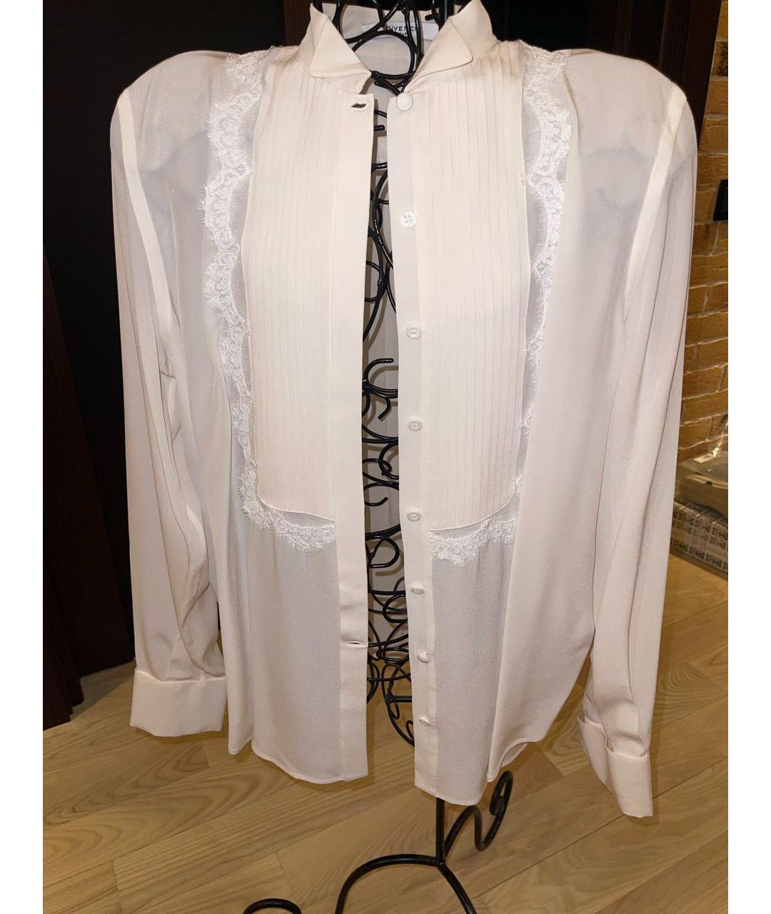 GIVENCHY Белая шелковая блузы, фото 6