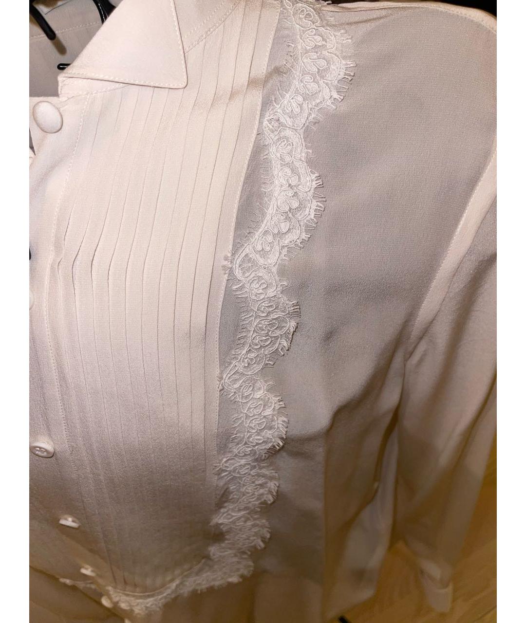 GIVENCHY Белая шелковая блузы, фото 5