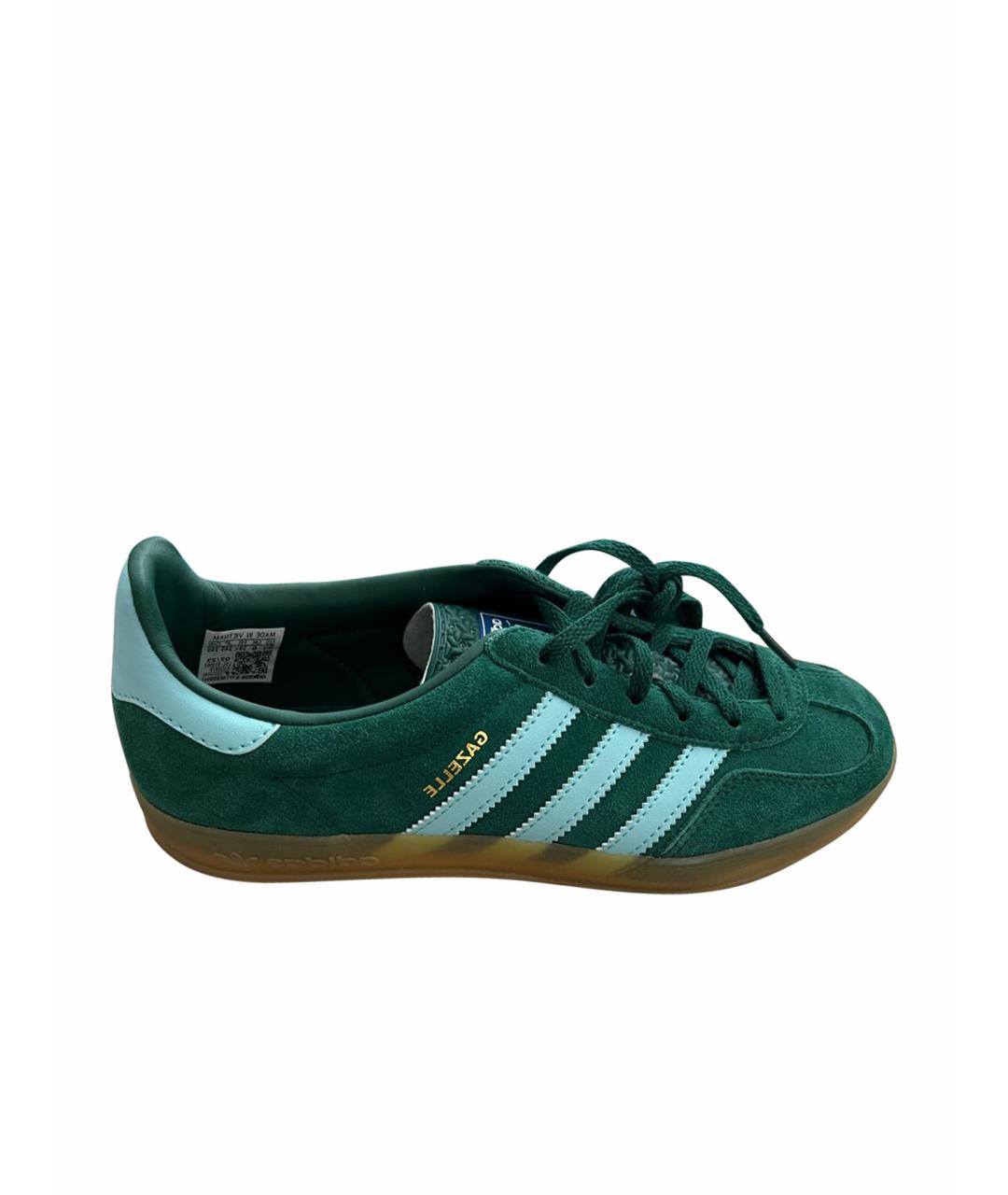 ADIDAS Зеленые замшевые кеды, фото 1