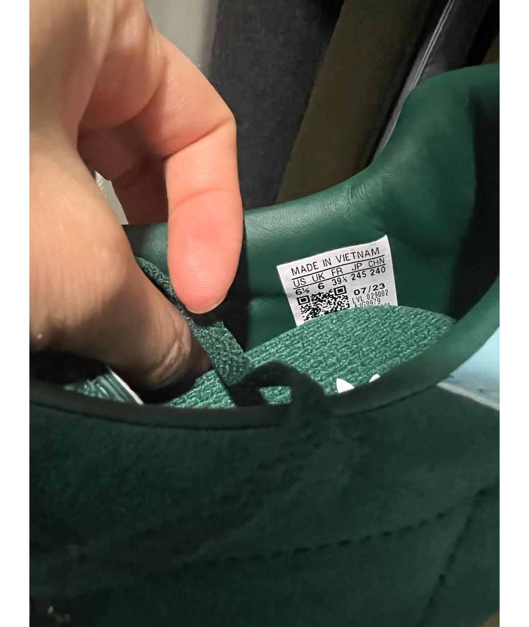 ADIDAS Зеленые замшевые кеды, фото 5