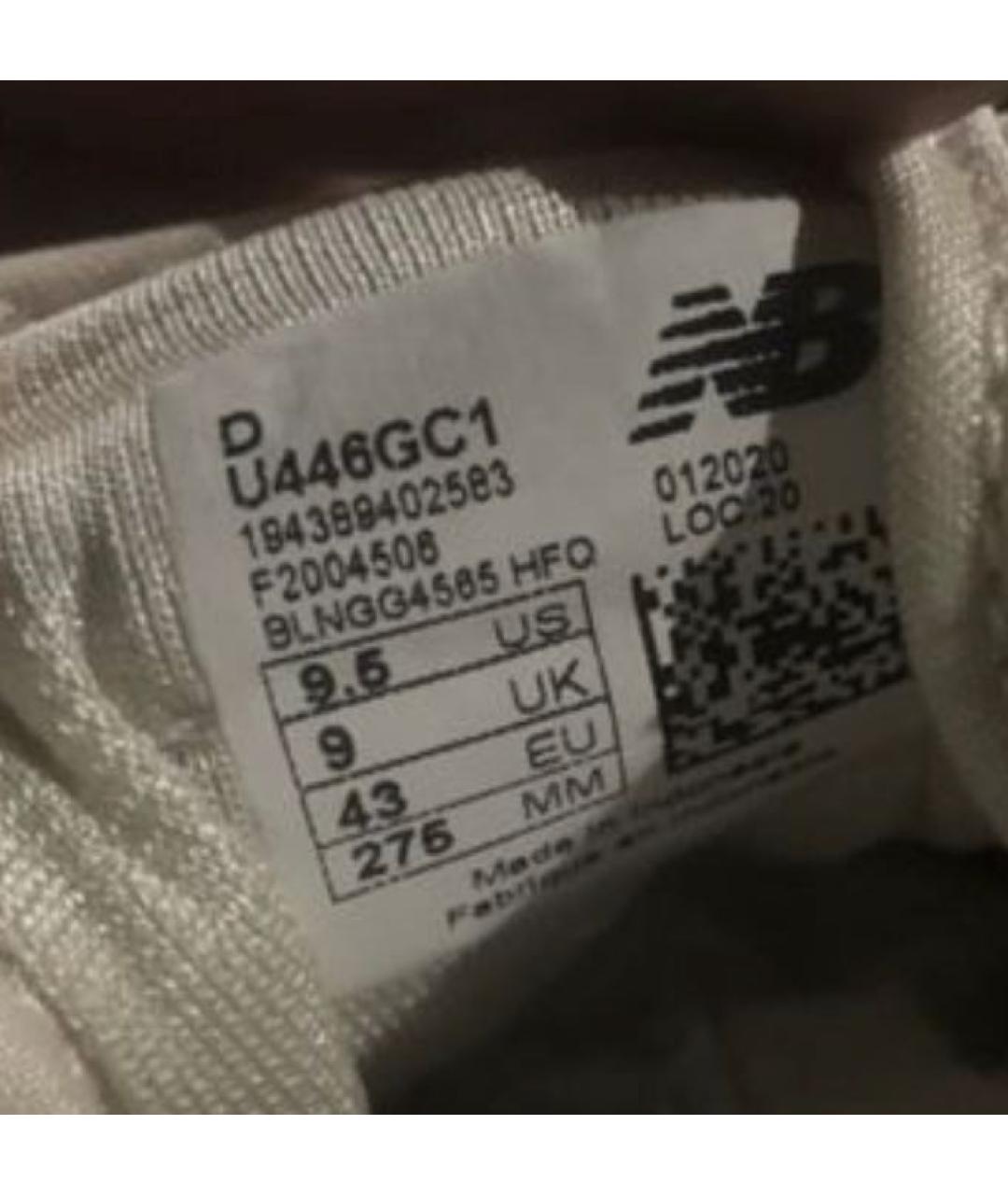 NEW BALANCE Бежевые замшевые низкие кроссовки / кеды, фото 8