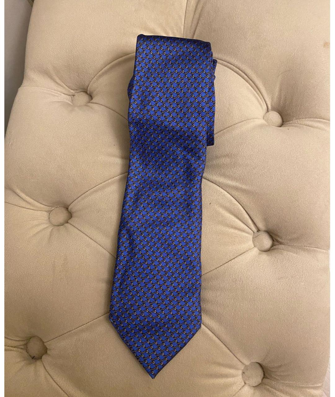 CASTELLO D'ORO Синий шелковый галстук, фото 4