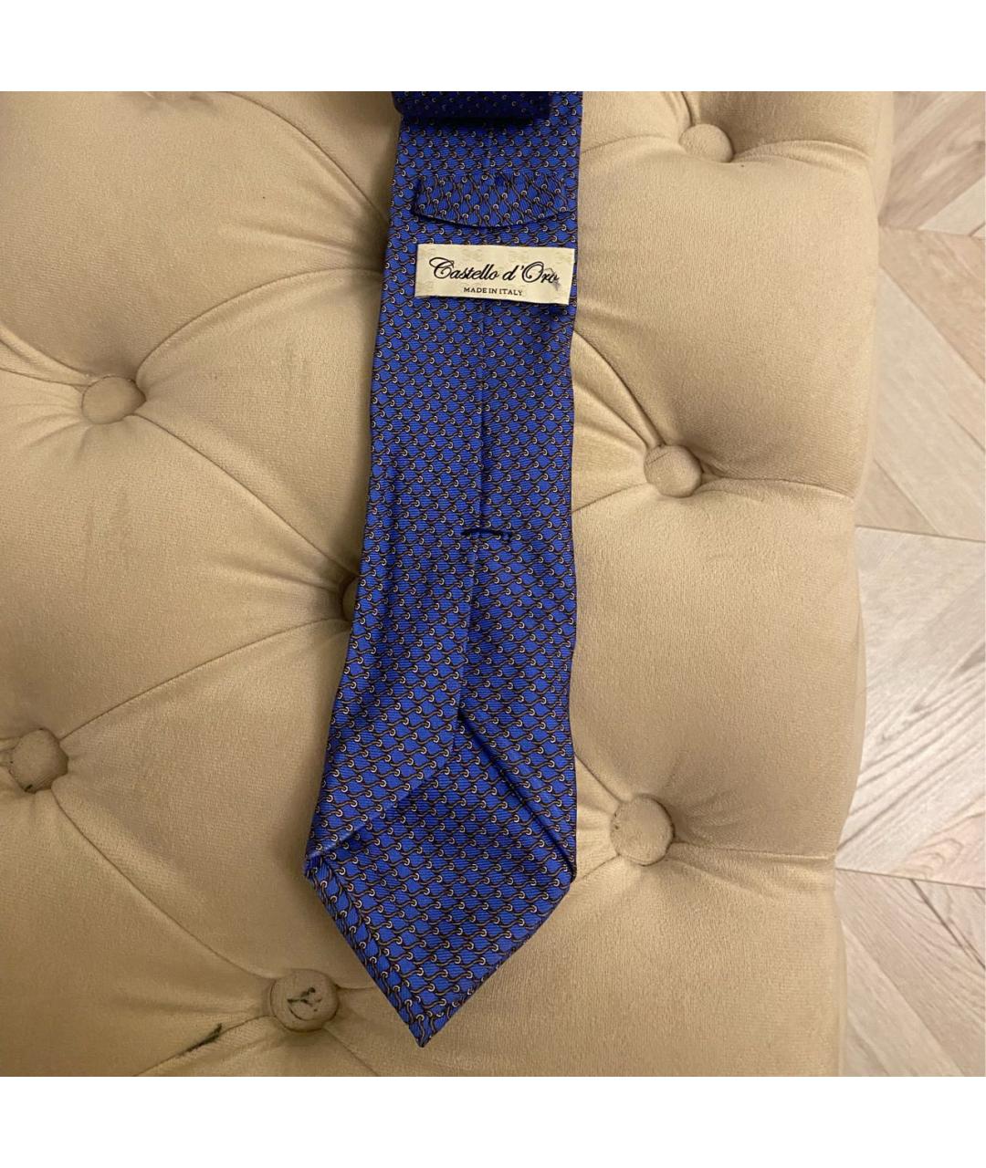 CASTELLO D'ORO Синий шелковый галстук, фото 2