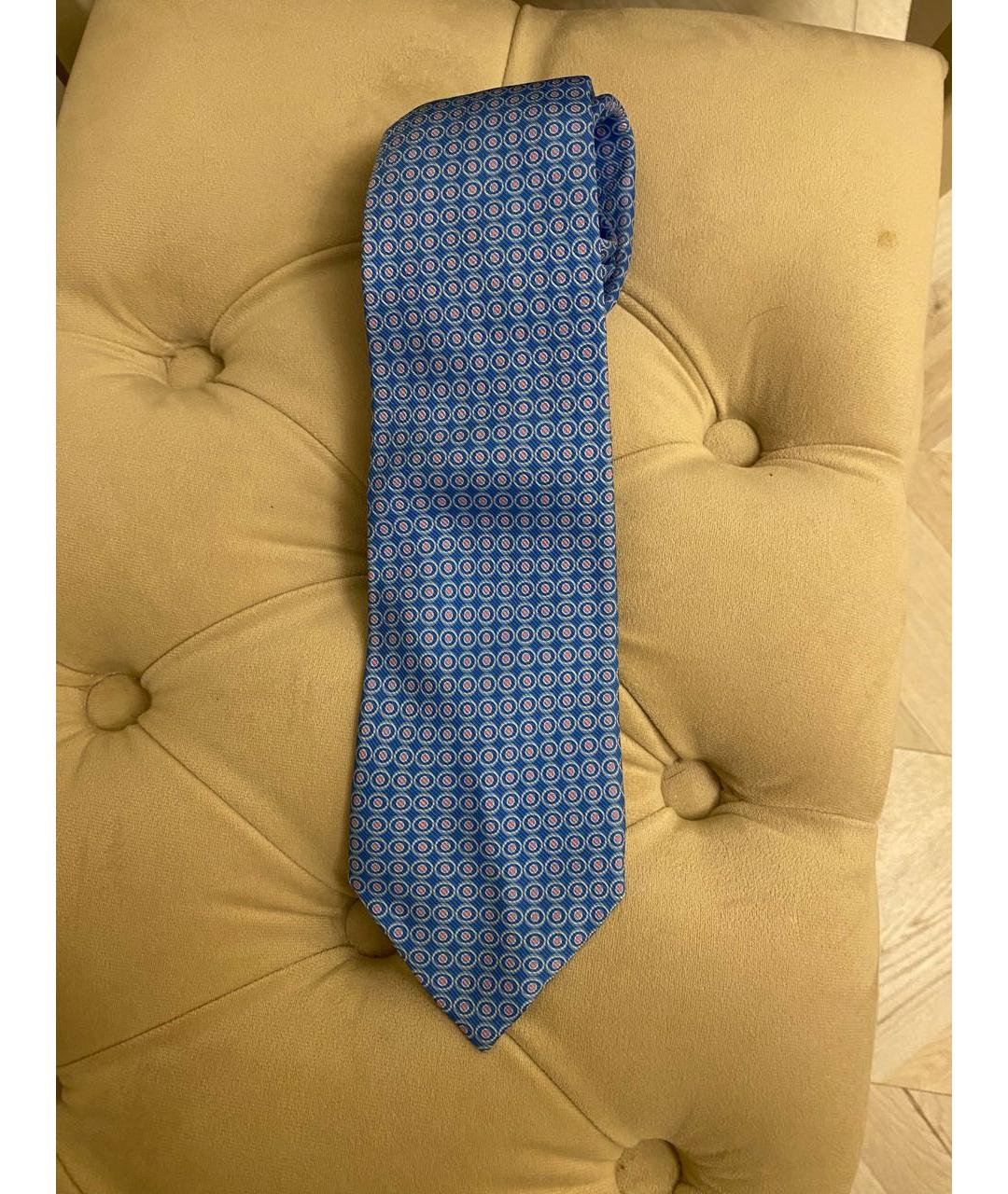FINAMORE 1925 NAPOLI Синий шелковый галстук, фото 3
