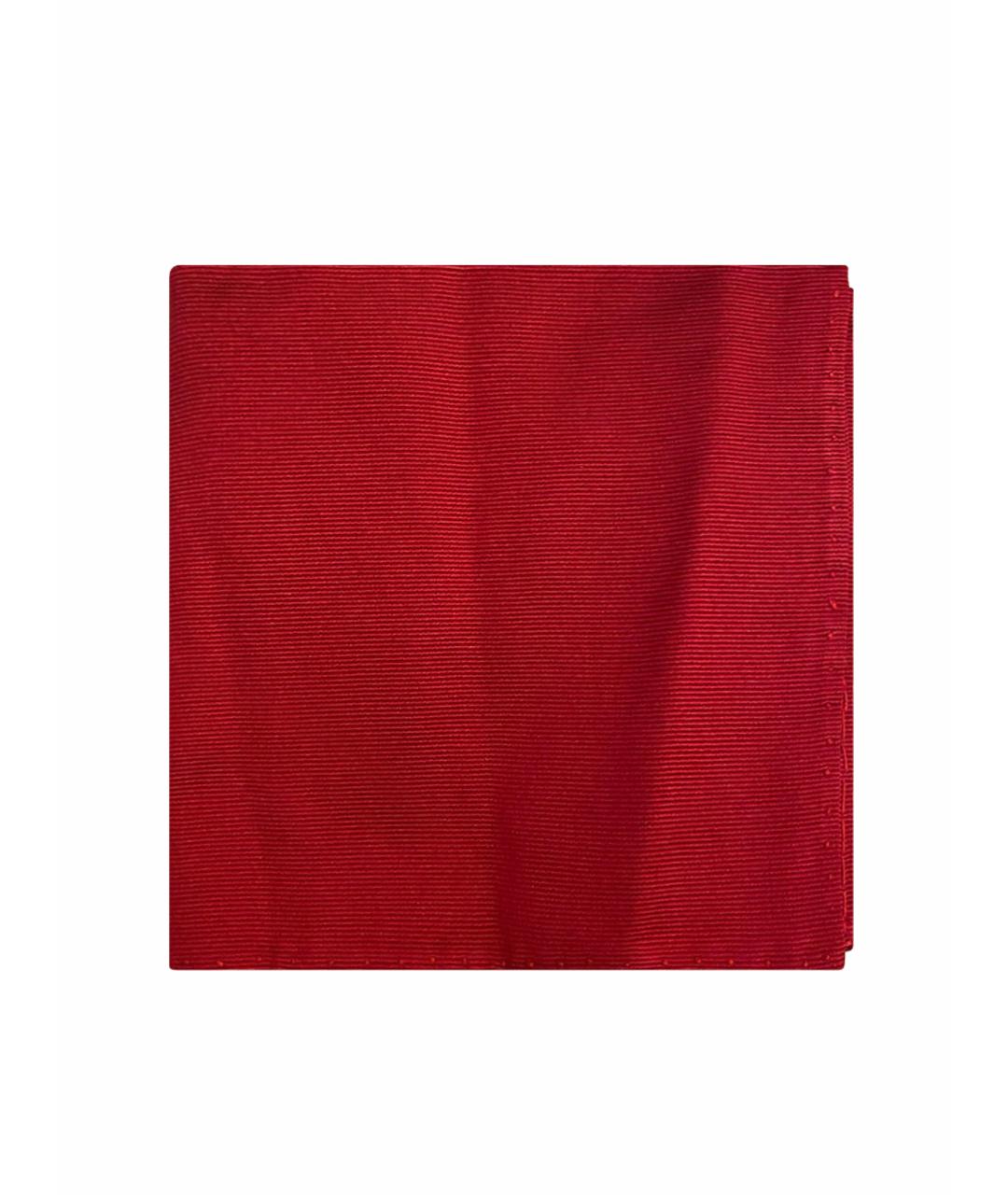 FINAMORE 1925 NAPOLI Красный шелковый платок, фото 1