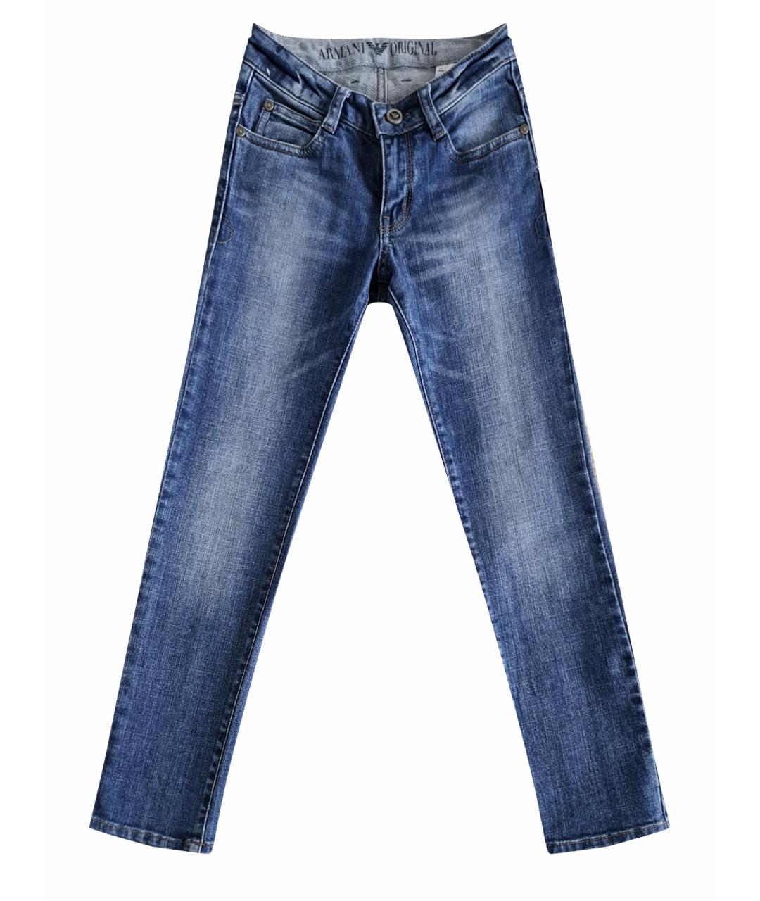 ARMANI JEANS Синие хлопковые детские джинсы, фото 1