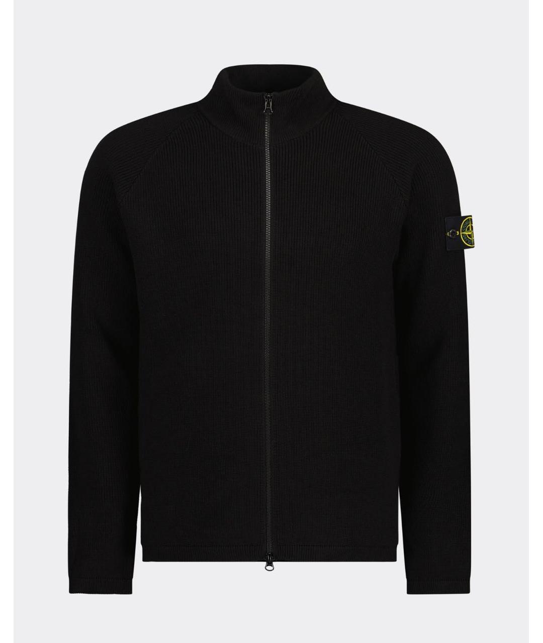 STONE ISLAND Черный хлопковый джемпер / свитер, фото 8