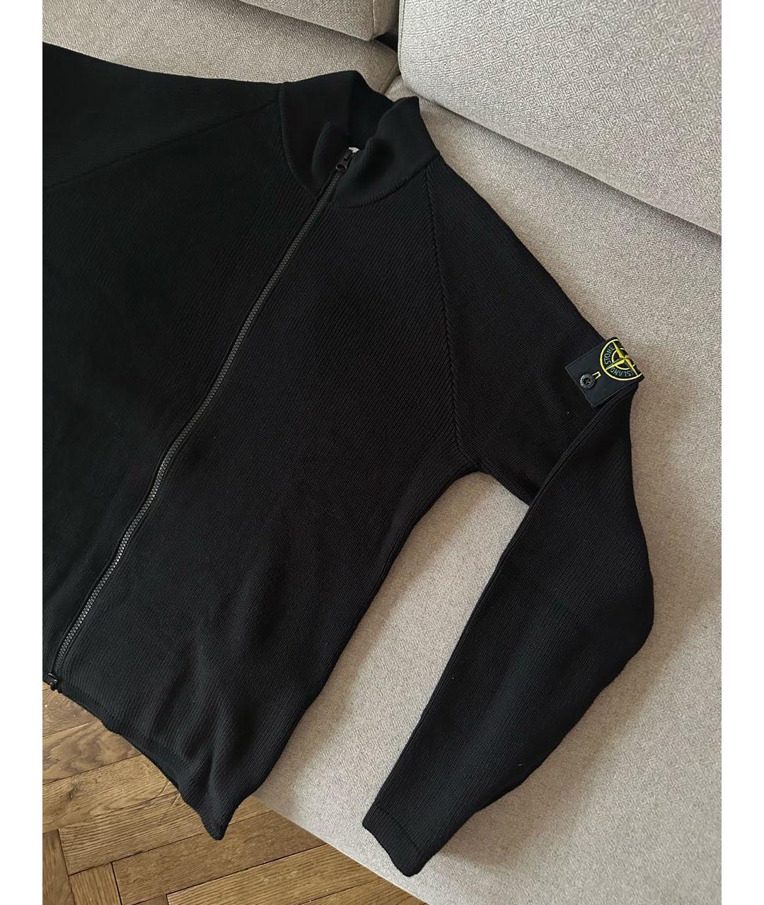 STONE ISLAND Черный хлопковый джемпер / свитер, фото 5