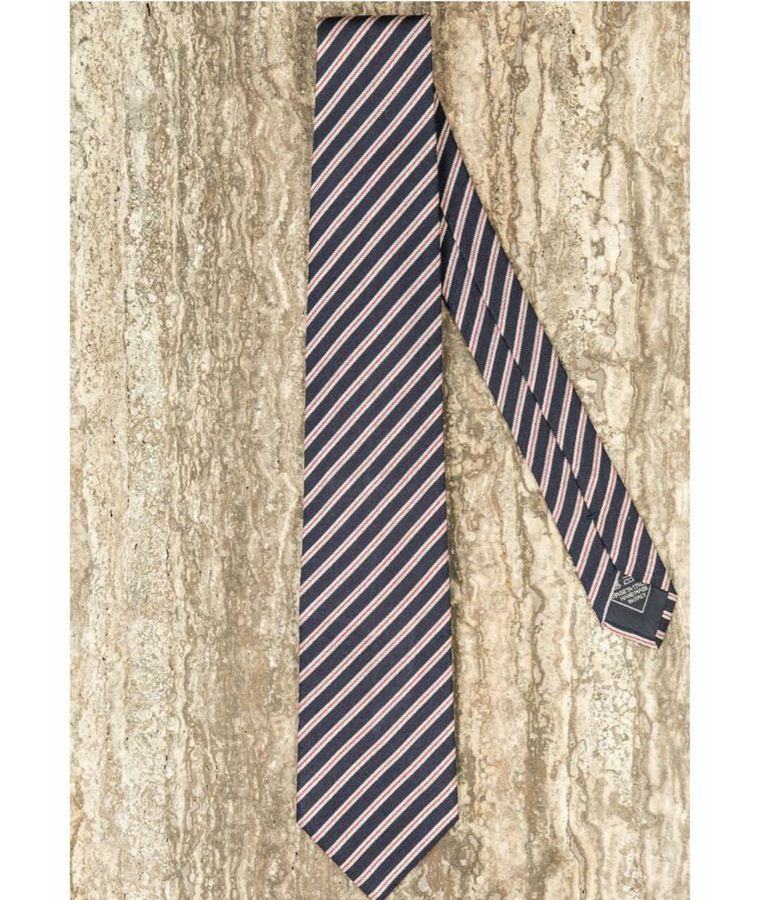 BRIONI Темно-синий шелковый галстук, фото 5