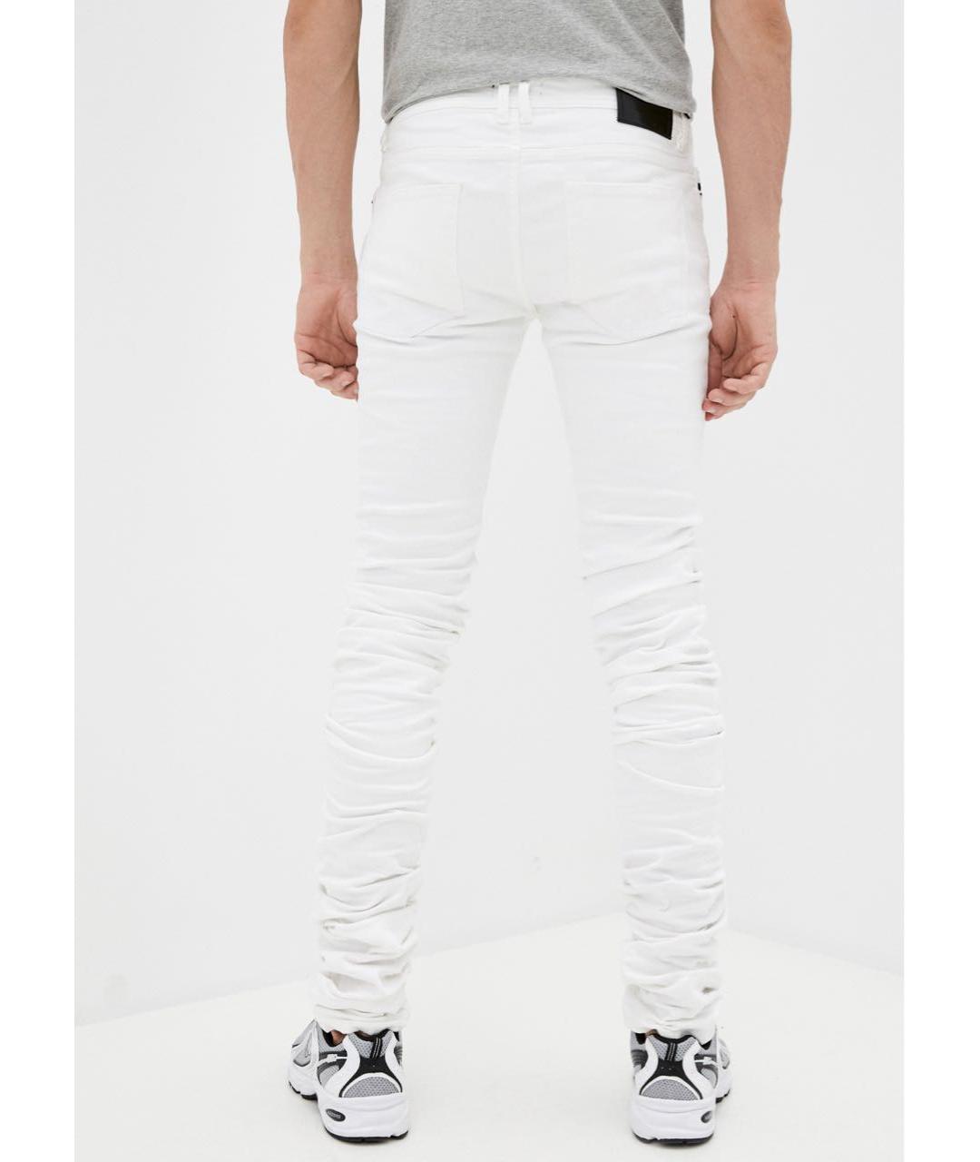 DIESEL BLACK GOLD Белые хлопко-эластановые джинсы скинни, фото 8