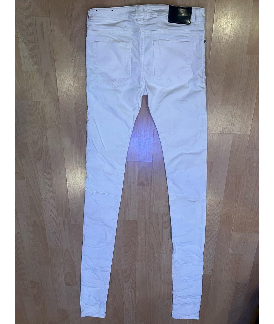 DIESEL BLACK GOLD Белые хлопко-эластановые джинсы скинни, фото 2