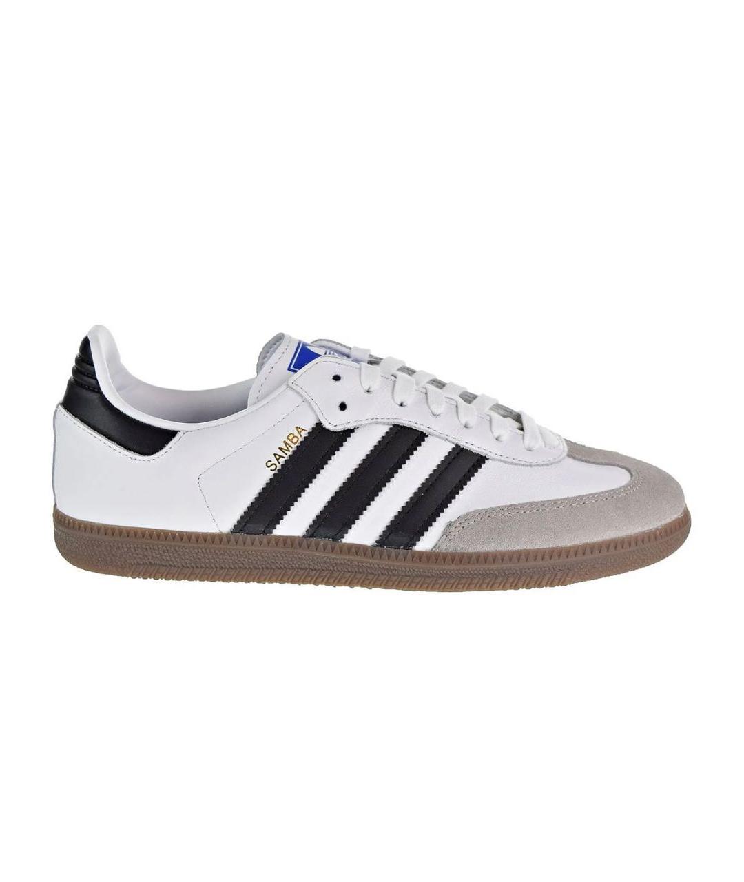 ADIDAS Белые кожаные кеды, фото 1