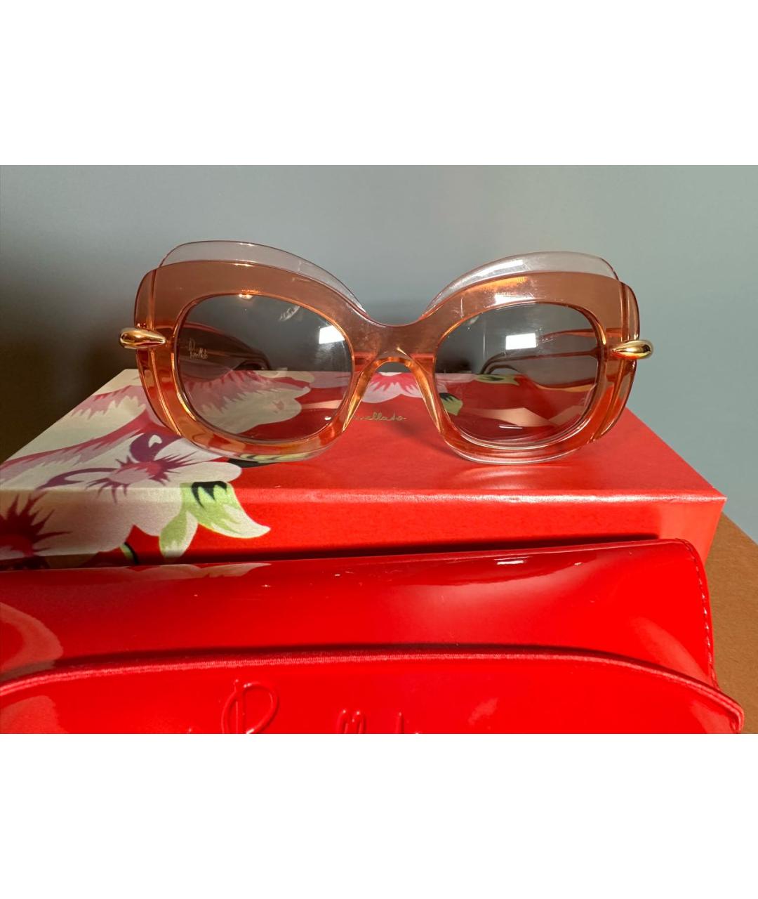 POMELLATO Коралловые металлические солнцезащитные очки, фото 4