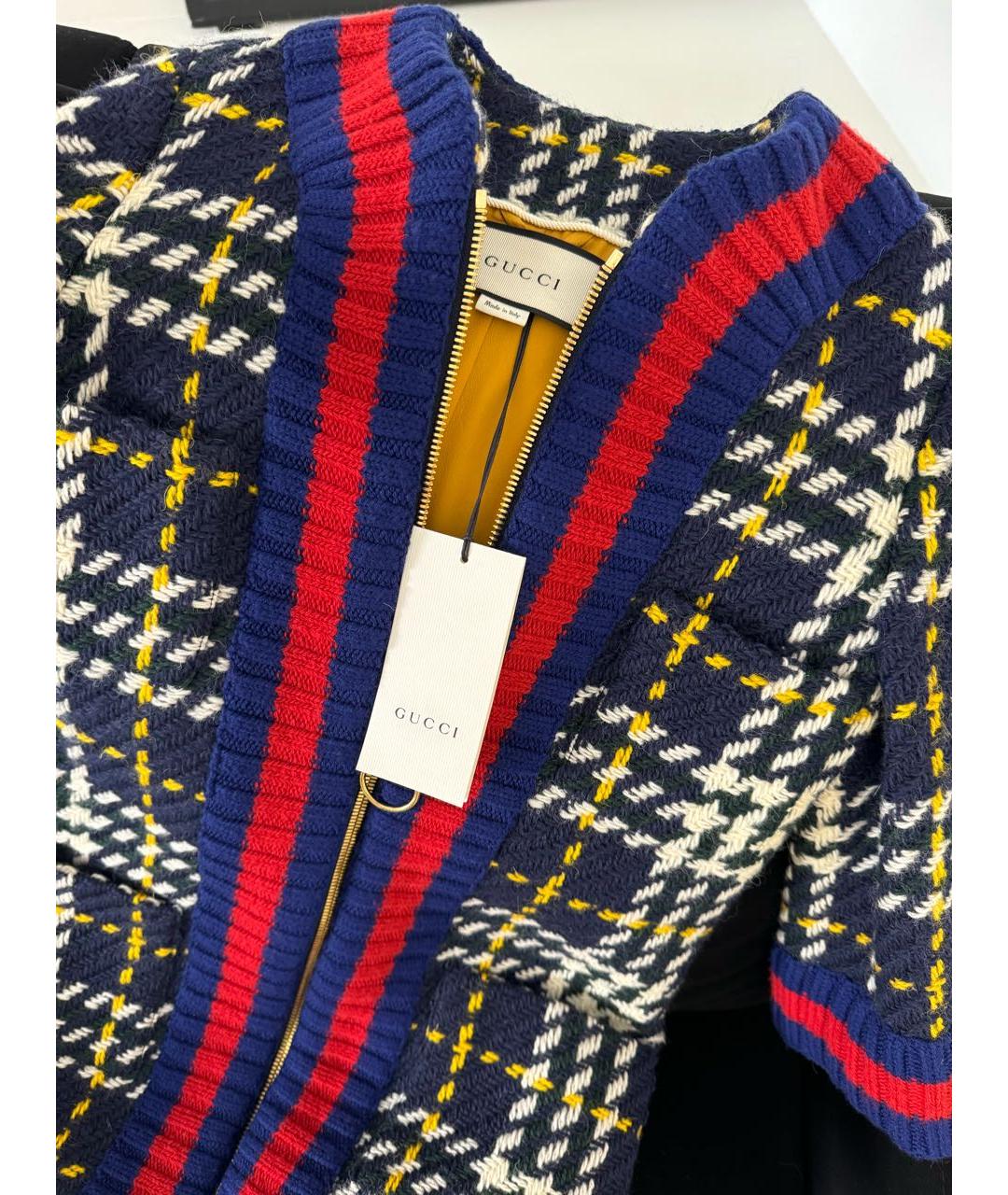 GUCCI Мульти шерстяное пальто, фото 7