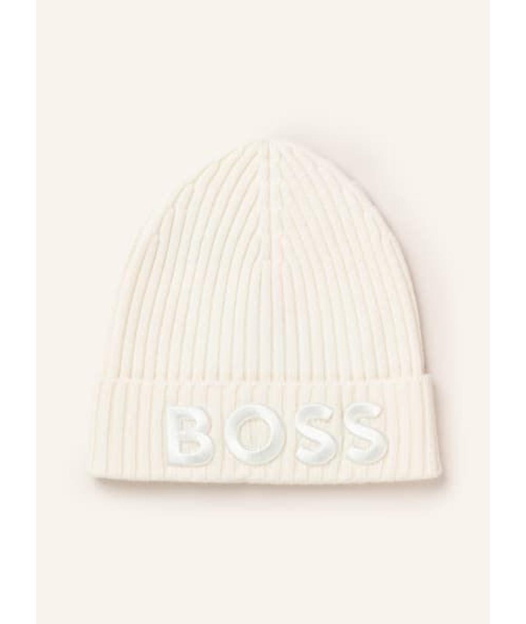 HUGO BOSS Белая шерстяная шапка, фото 6