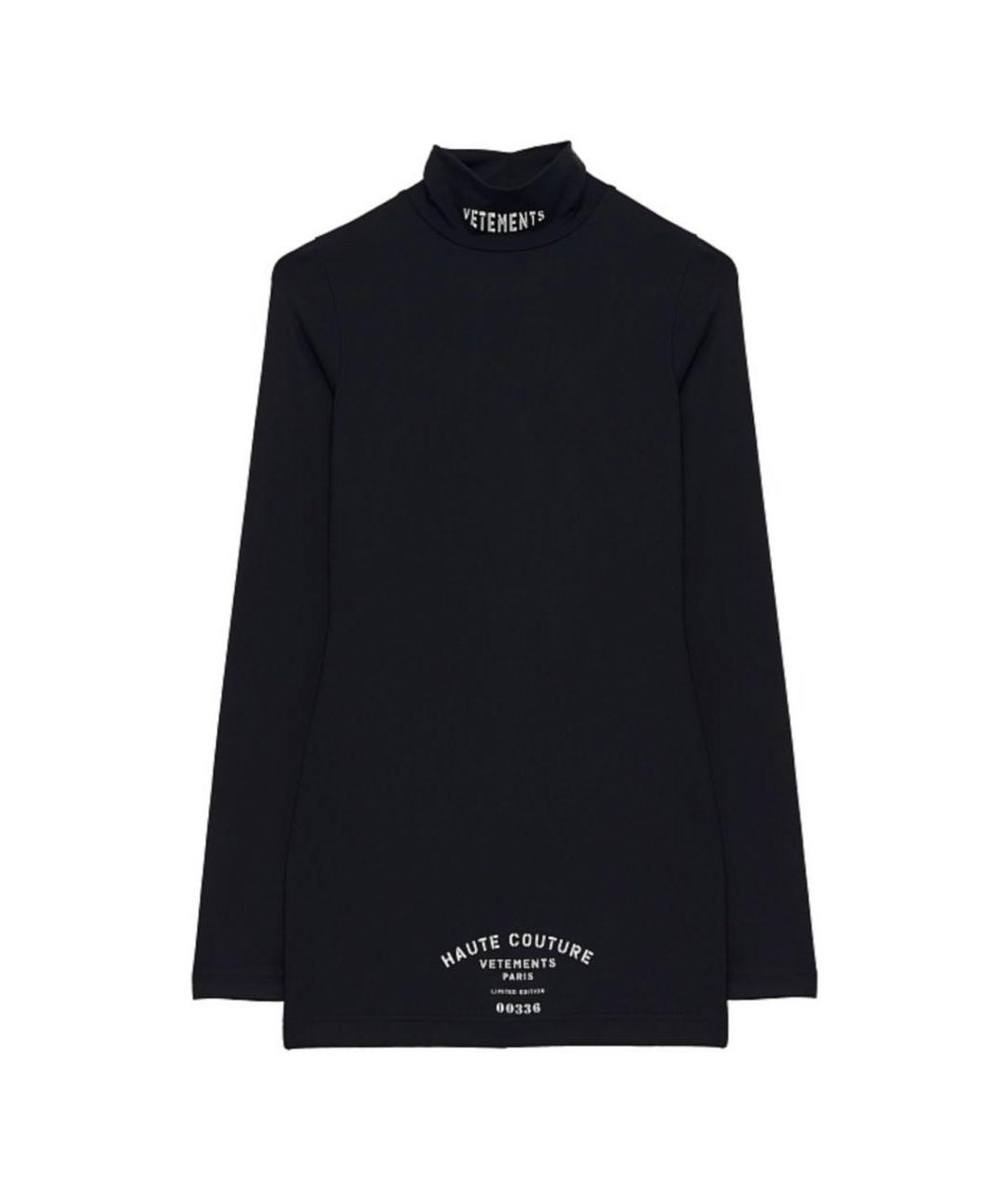 VETEMENTS Черное полиамидовое коктейльное платье, фото 1