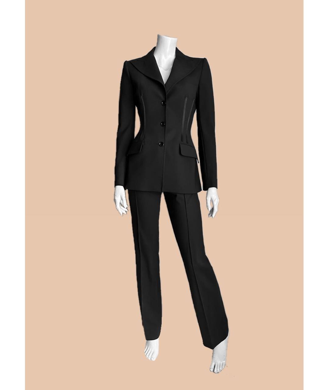 DOLCE&GABBANA Черный шерстяной костюм с брюками, фото 5