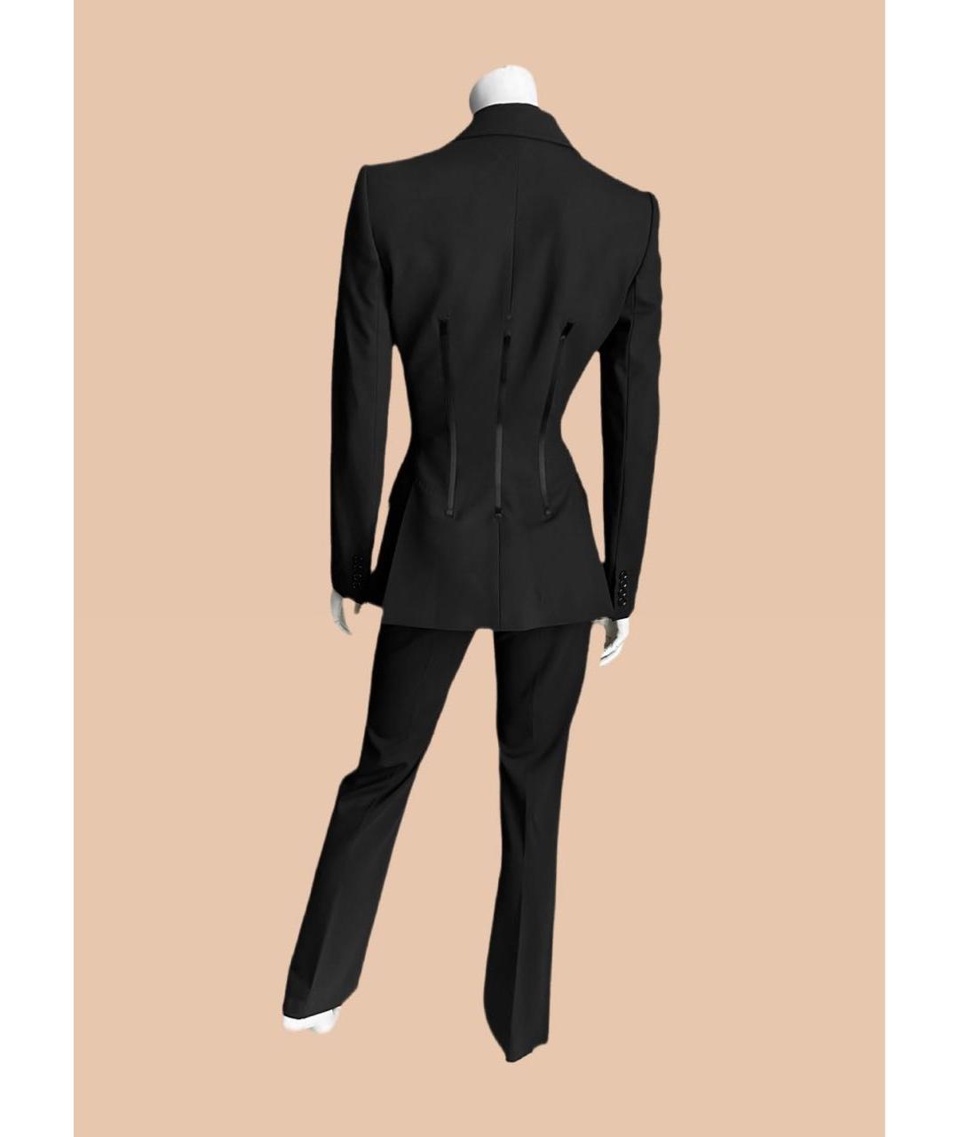 DOLCE&GABBANA Черный шерстяной костюм с брюками, фото 4