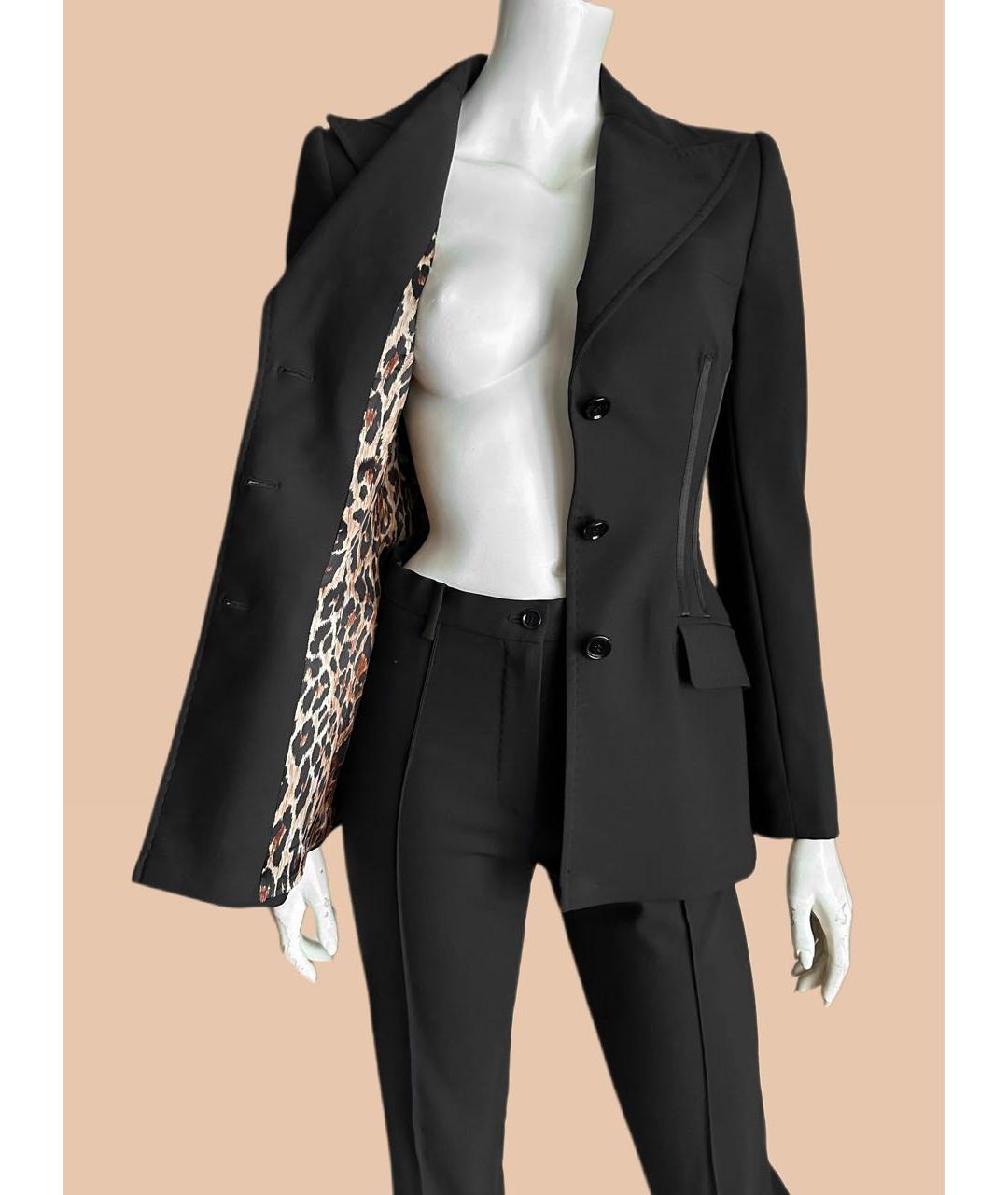 DOLCE&GABBANA Черный шерстяной костюм с брюками, фото 6