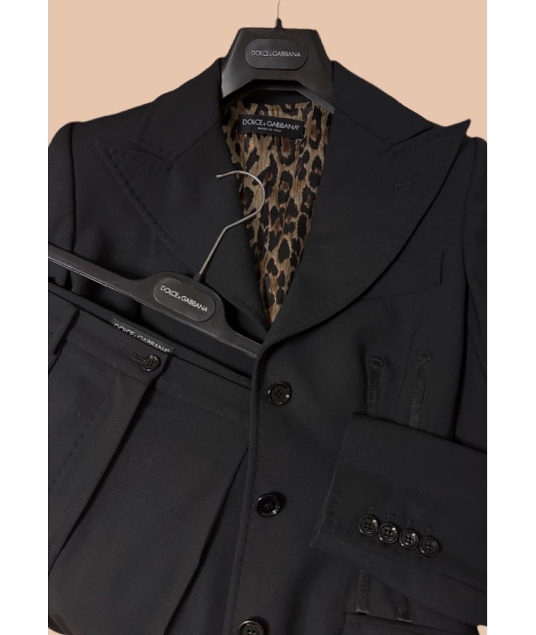 DOLCE&GABBANA Черный шерстяной костюм с брюками, фото 3