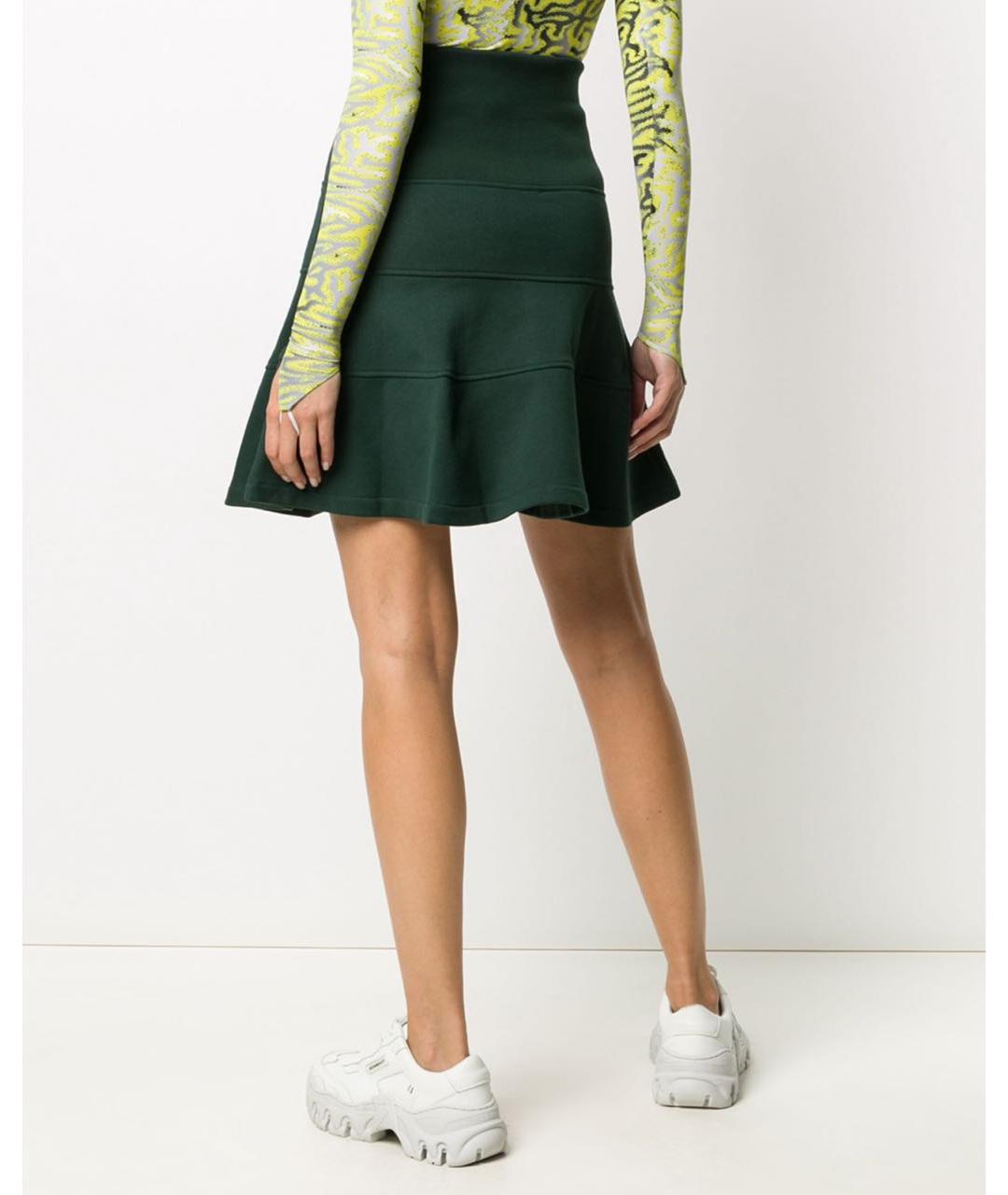 KENZO Зеленая хлопковая юбка мини, фото 3
