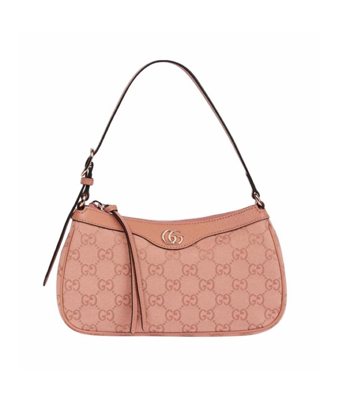 GUCCI Розовая тканевая сумка через плечо, фото 1