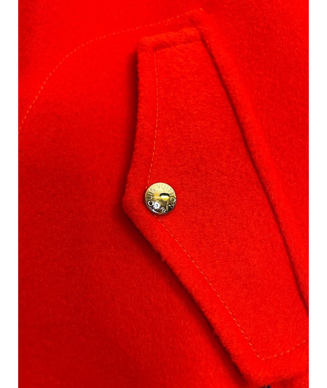 LOUIS VUITTON PRE-OWNED Красное шерстяное пальто, фото 3