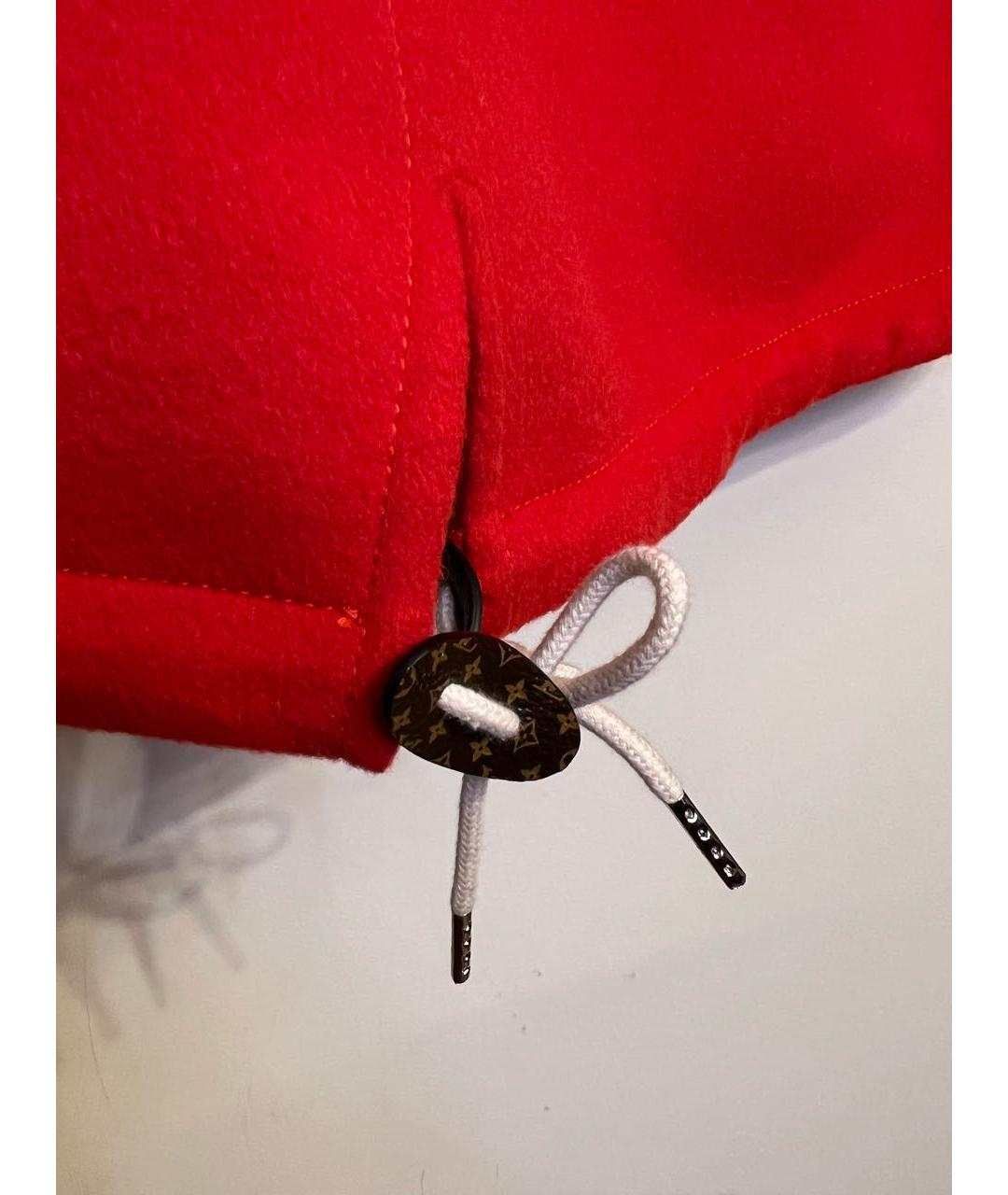 LOUIS VUITTON PRE-OWNED Красное шерстяное пальто, фото 5