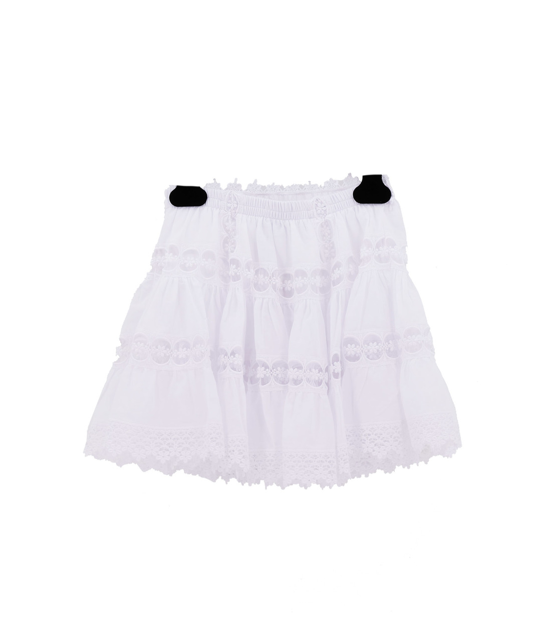 CHARO RUIZ Белая хлопковая юбка мини, фото 2