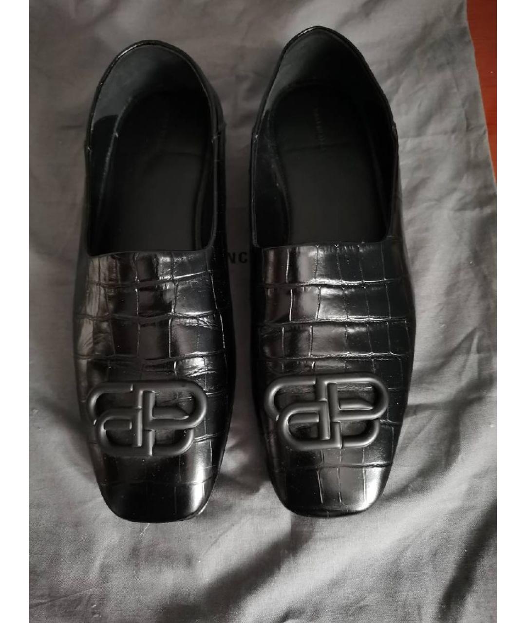 BALENCIAGA Черные кожаные лоферы, фото 2