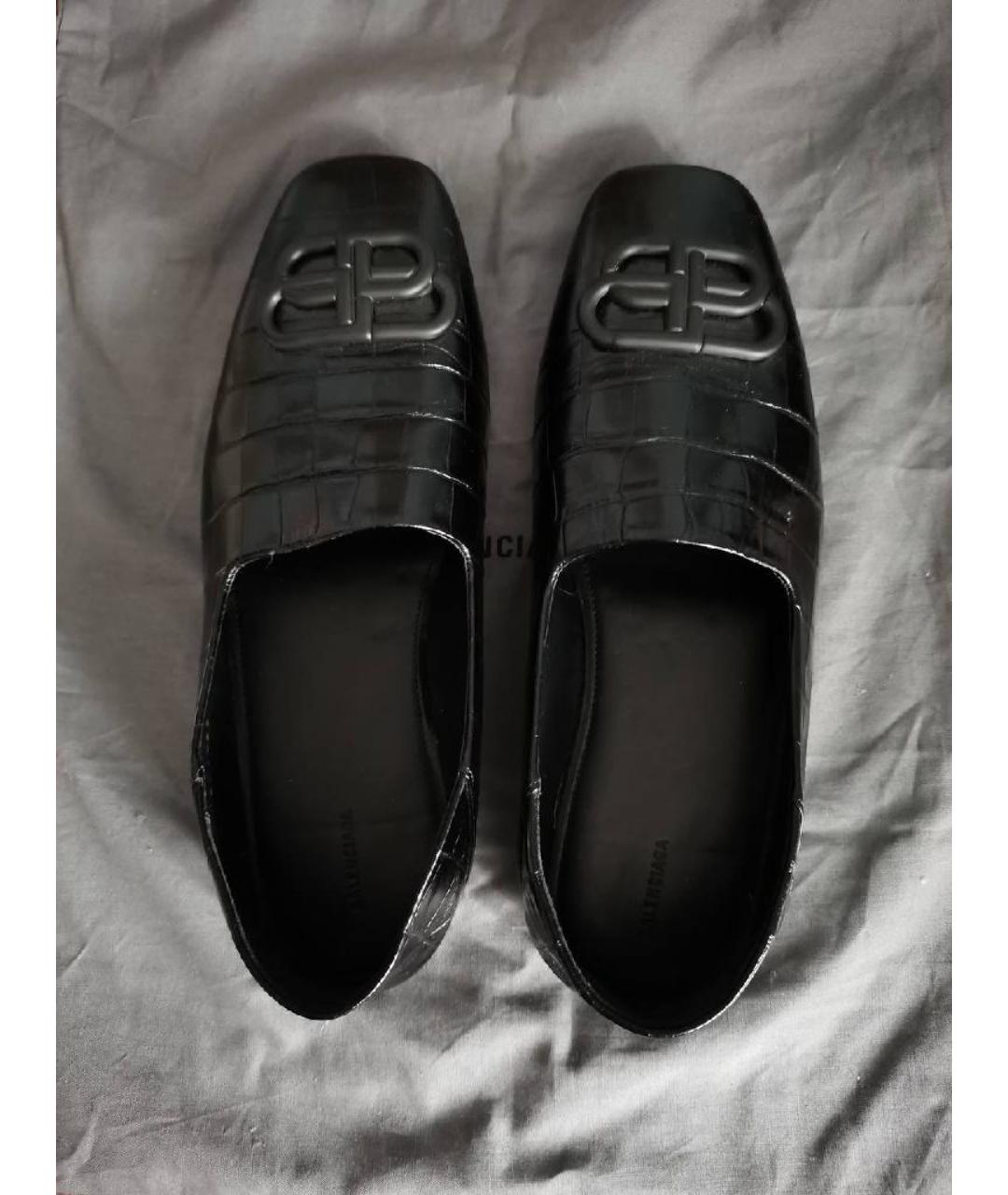 BALENCIAGA Черные кожаные лоферы, фото 3
