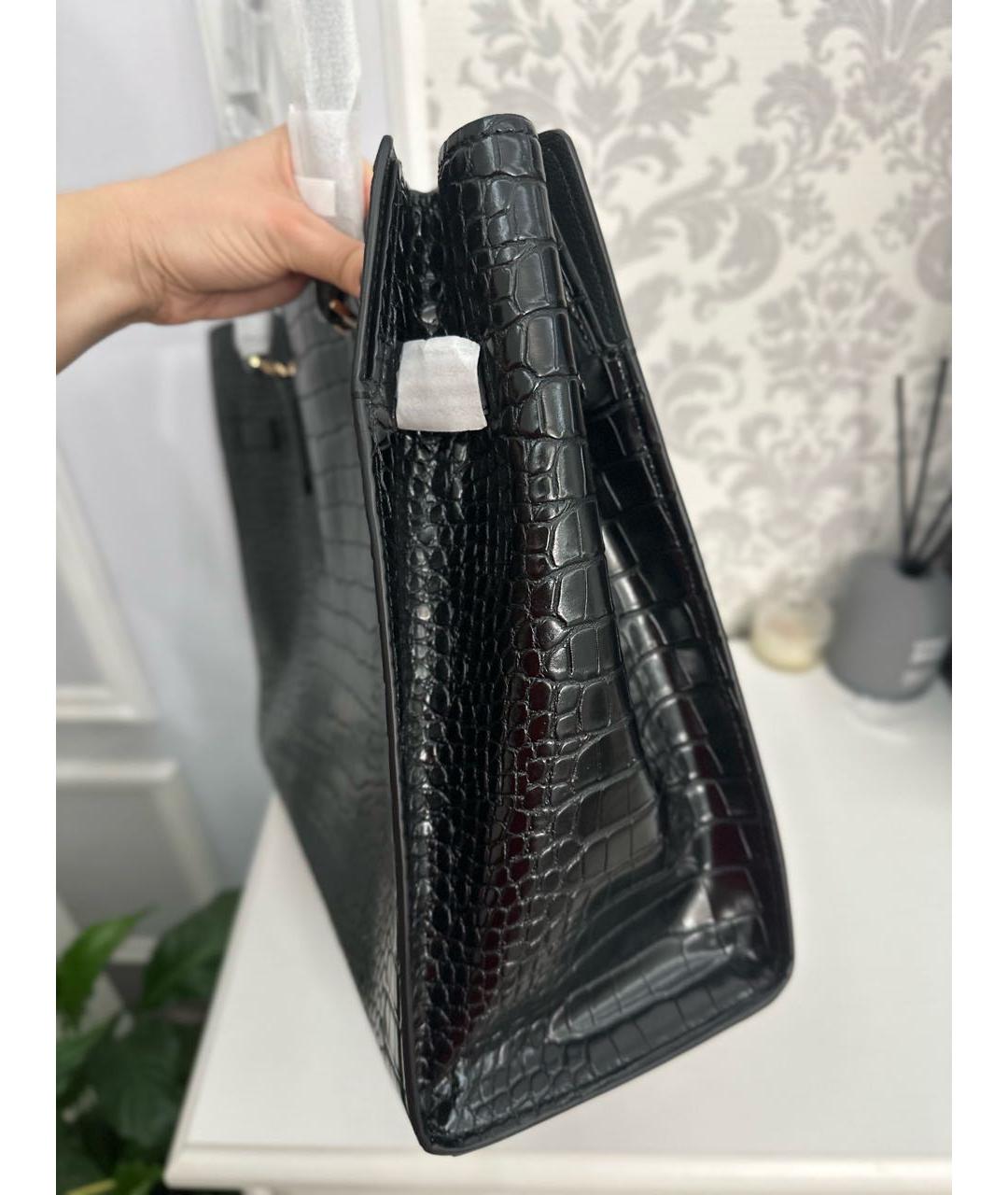 MICHAEL KORS Черная кожаная сумка тоут, фото 2