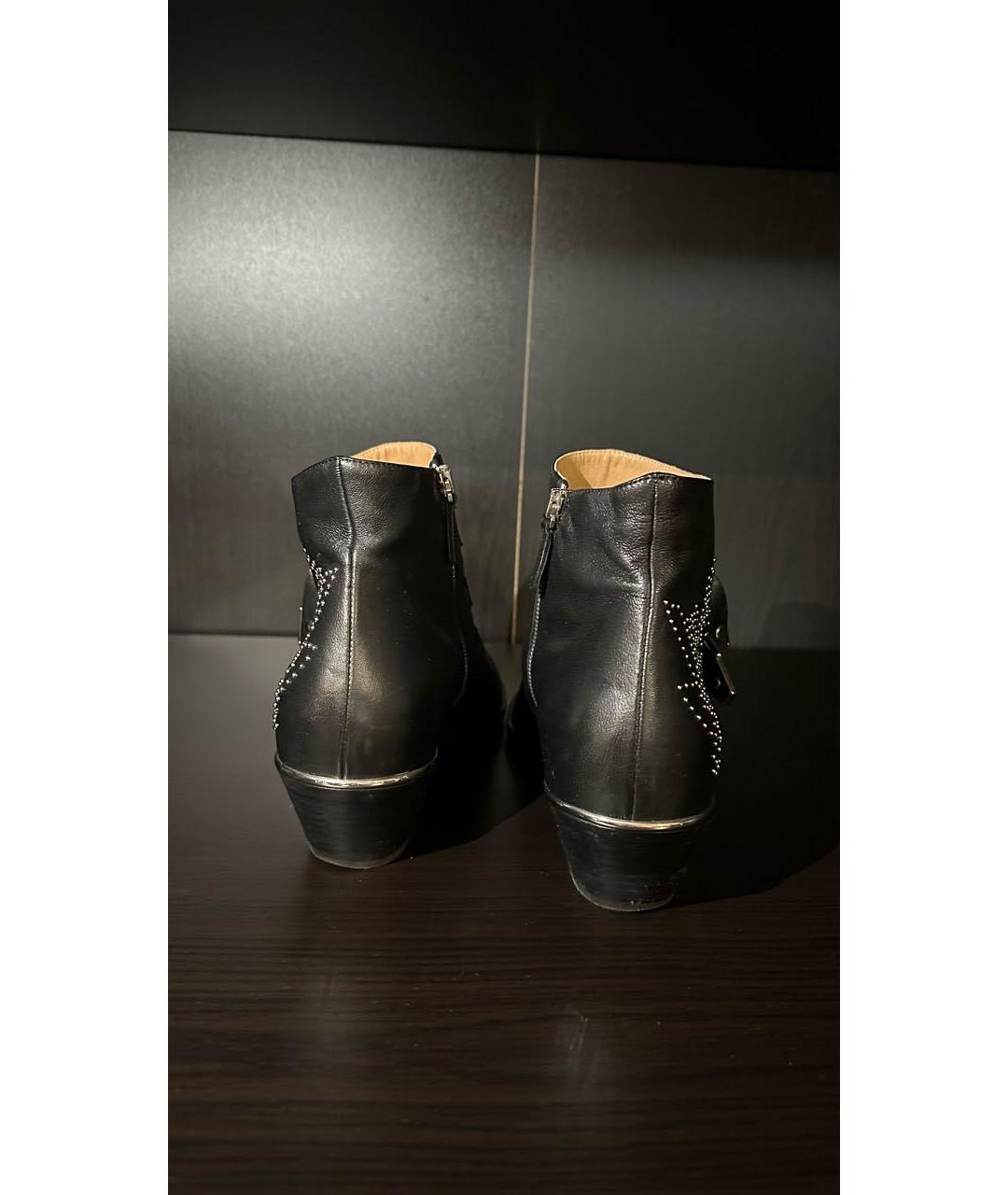 CHLOE Черные кожаные ботильоны, фото 4