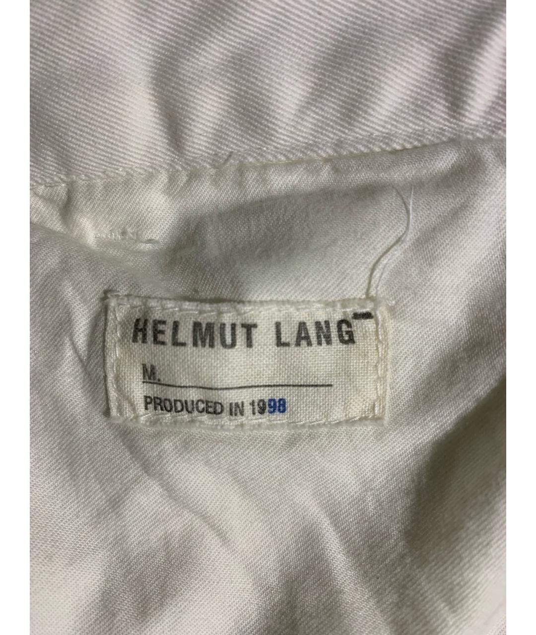 HELMUT LANG Белые хлопковые повседневные брюки, фото 3