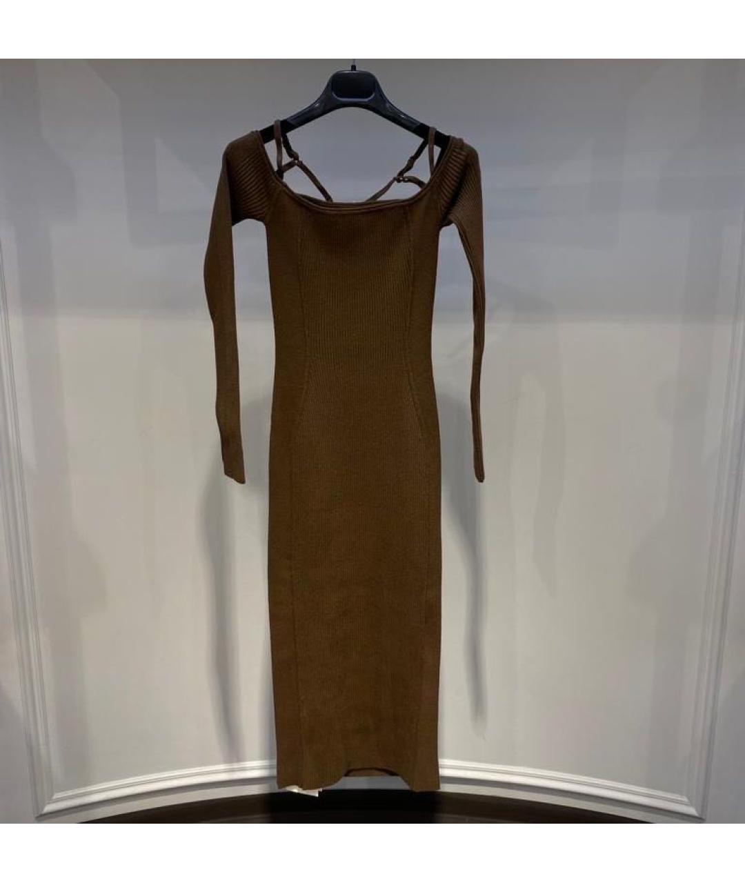 JACQUEMUS Коричневое повседневное платье, фото 3