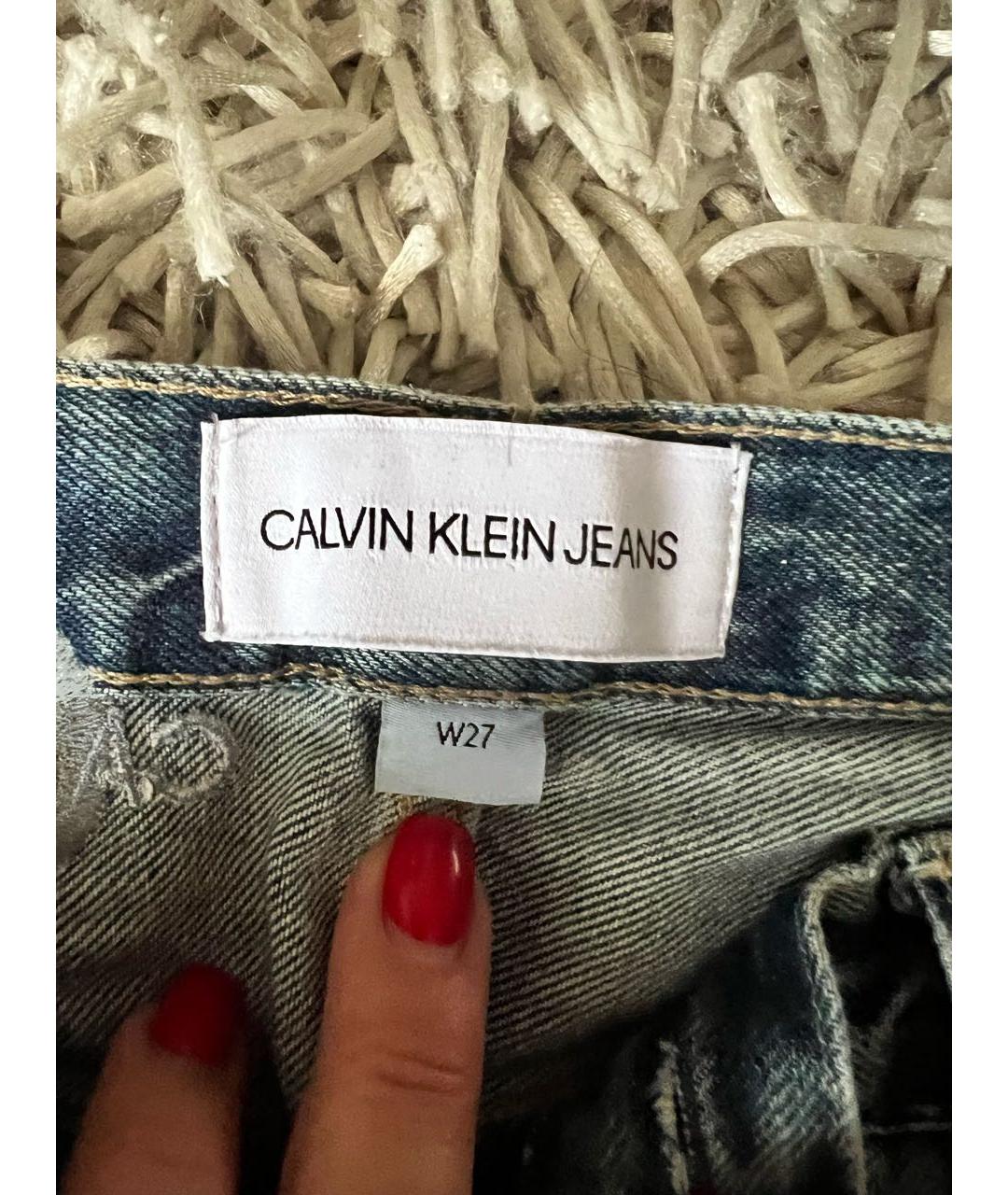CALVIN KLEIN JEANS Голубые прямые джинсы, фото 3