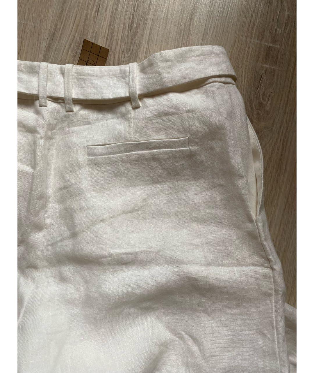 ZIMMERMANN Белые льняные брюки широкие, фото 4