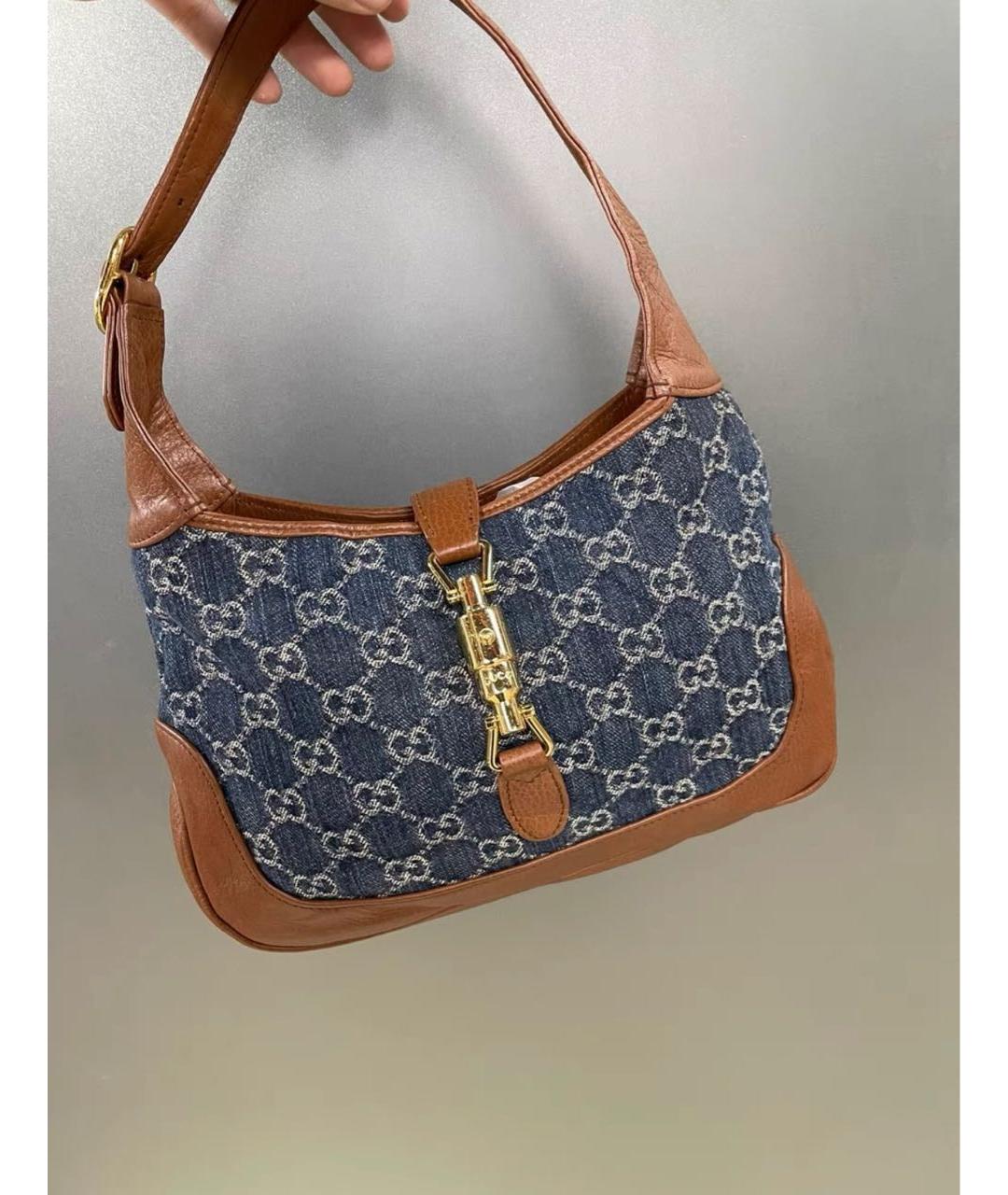 GUCCI Коричневая кожаная сумка с короткими ручками, фото 2